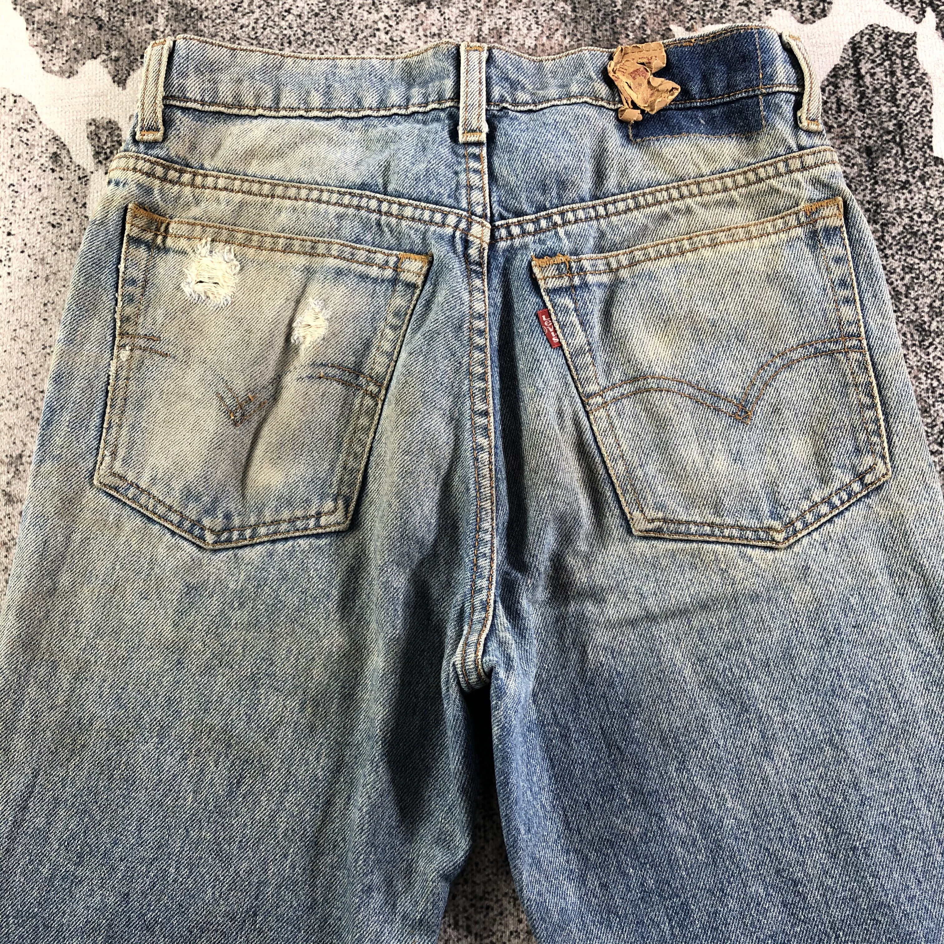 Levi's Vintage 90s Levis Jeans 606 Dirty Wash Denim KJ2481 Size US 28 / EU 44 - 4 Thumbnail