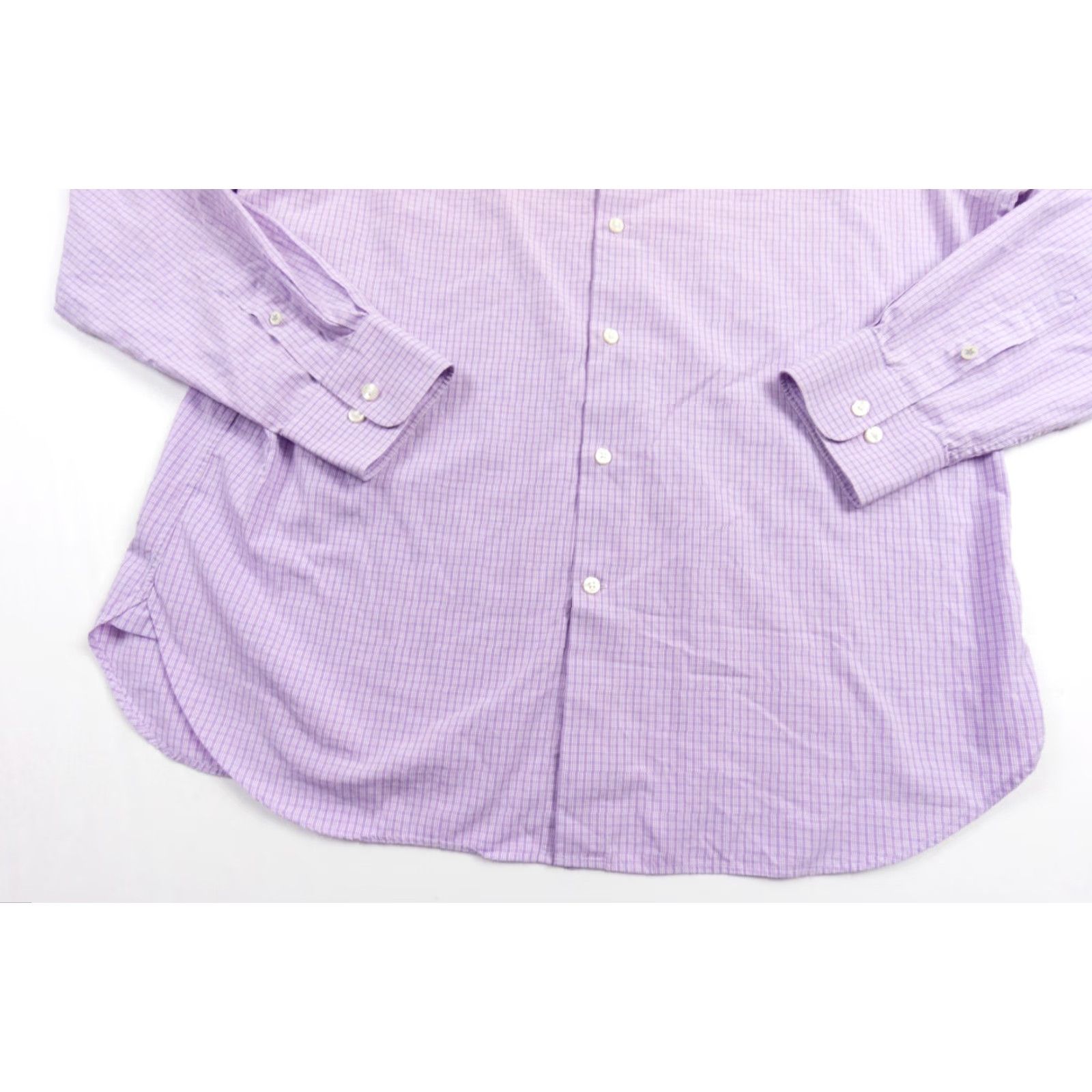 John Varvatos John Varvatos Men's Shirt 17 Purple Button-Up Long Sleeve Regular Fit Preppy Size US XL / EU 56 / 4 - 3 Thumbnail