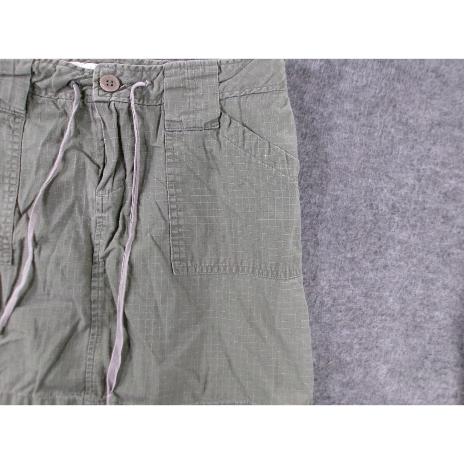Vintage Vounique Jeans Skirt Women 1 Green Causal Army Grunge Rip Stop Utility Pocket Size 25" / US 0 / IT 36 - 2 Thumbnail