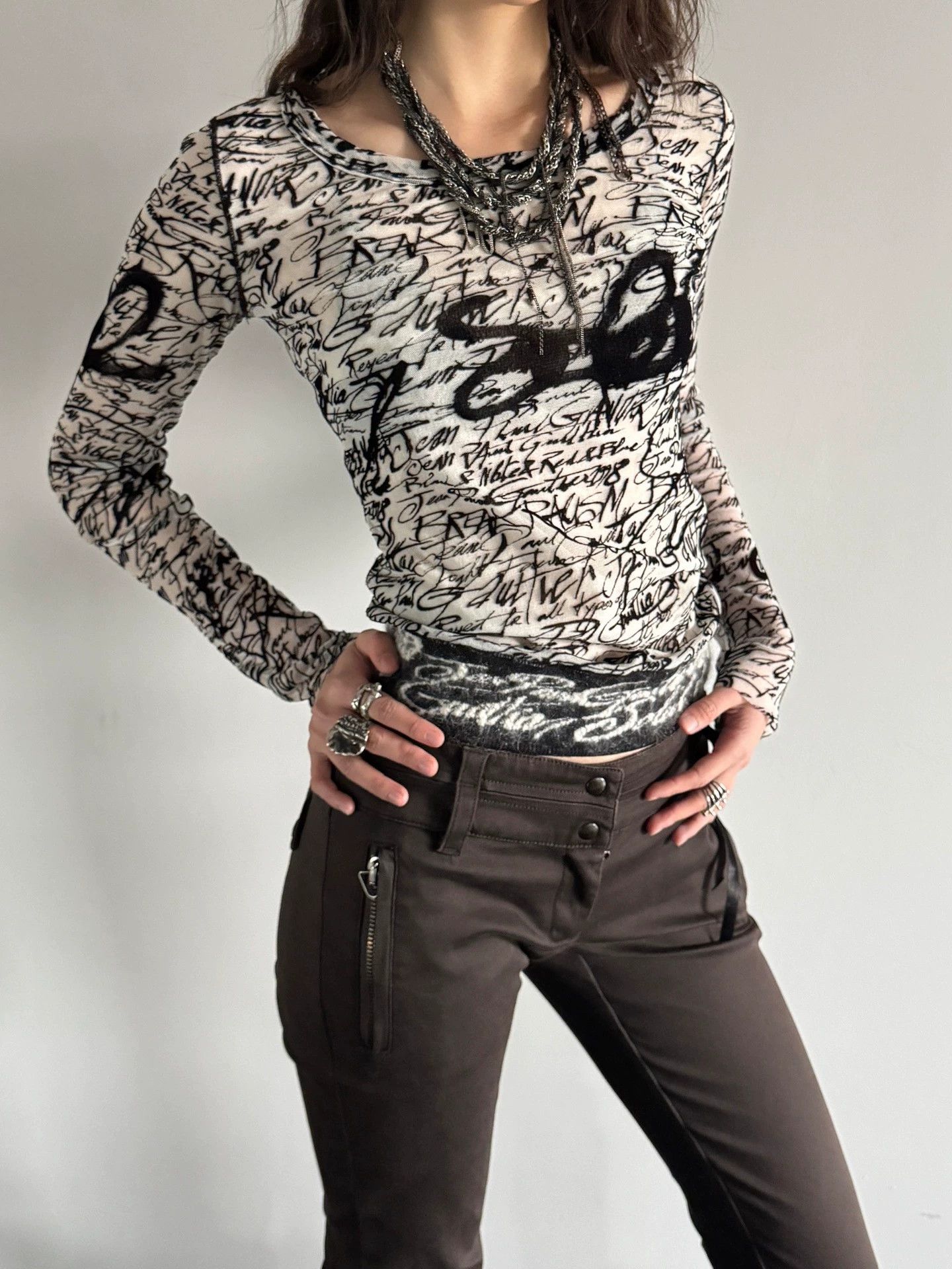 Jean Paul Gaultier JP Gaultier 3D Embroidered Double Tulle Top Vintage S Size S / US 4 / IT 40 - 4 Thumbnail