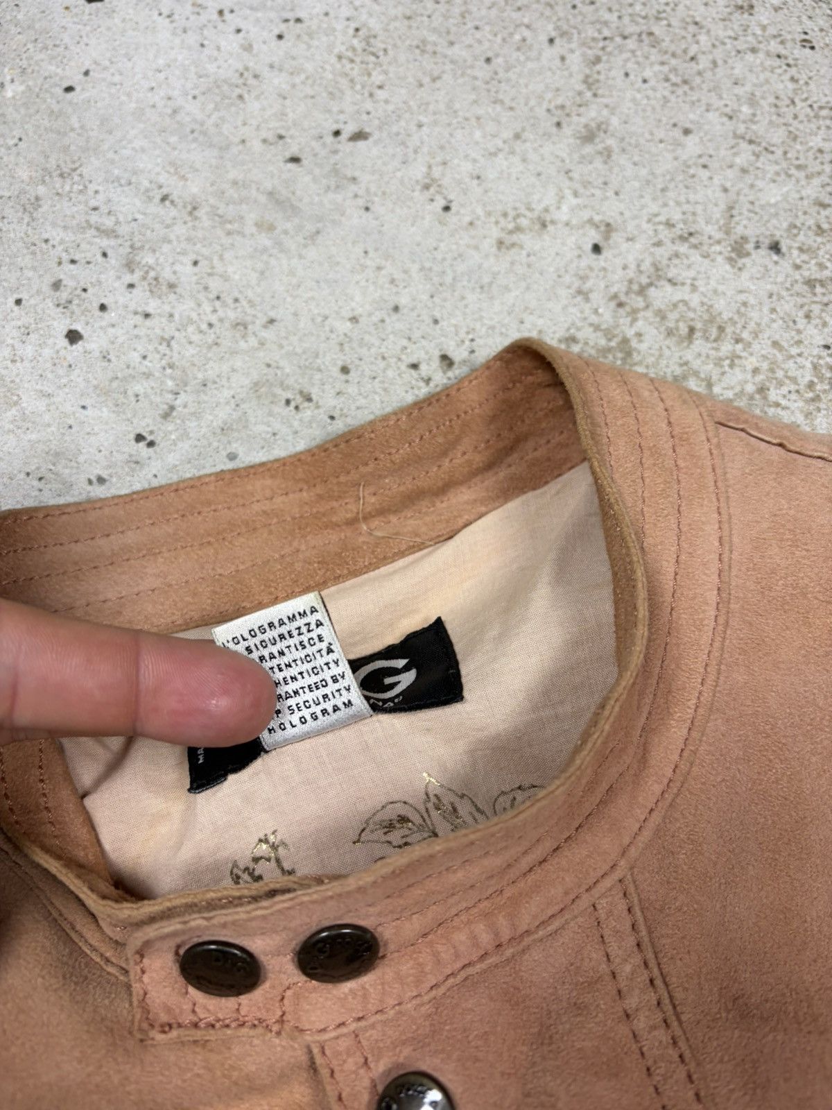 Dolce & Gabbana Vintage 2000s Dolce & Gabbana Suede Leather Utility Jacket Size M / US 6-8 / IT 42-44 - 9 Thumbnail
