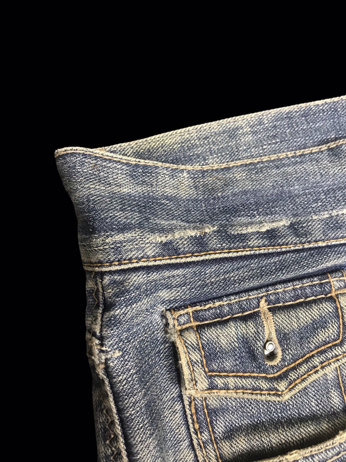 Japanese Brand 💥FLARE💥ARCHIVAL SNARL DISTRESSED DENIM F249 Size US 34 / EU 50 - 22 Thumbnail