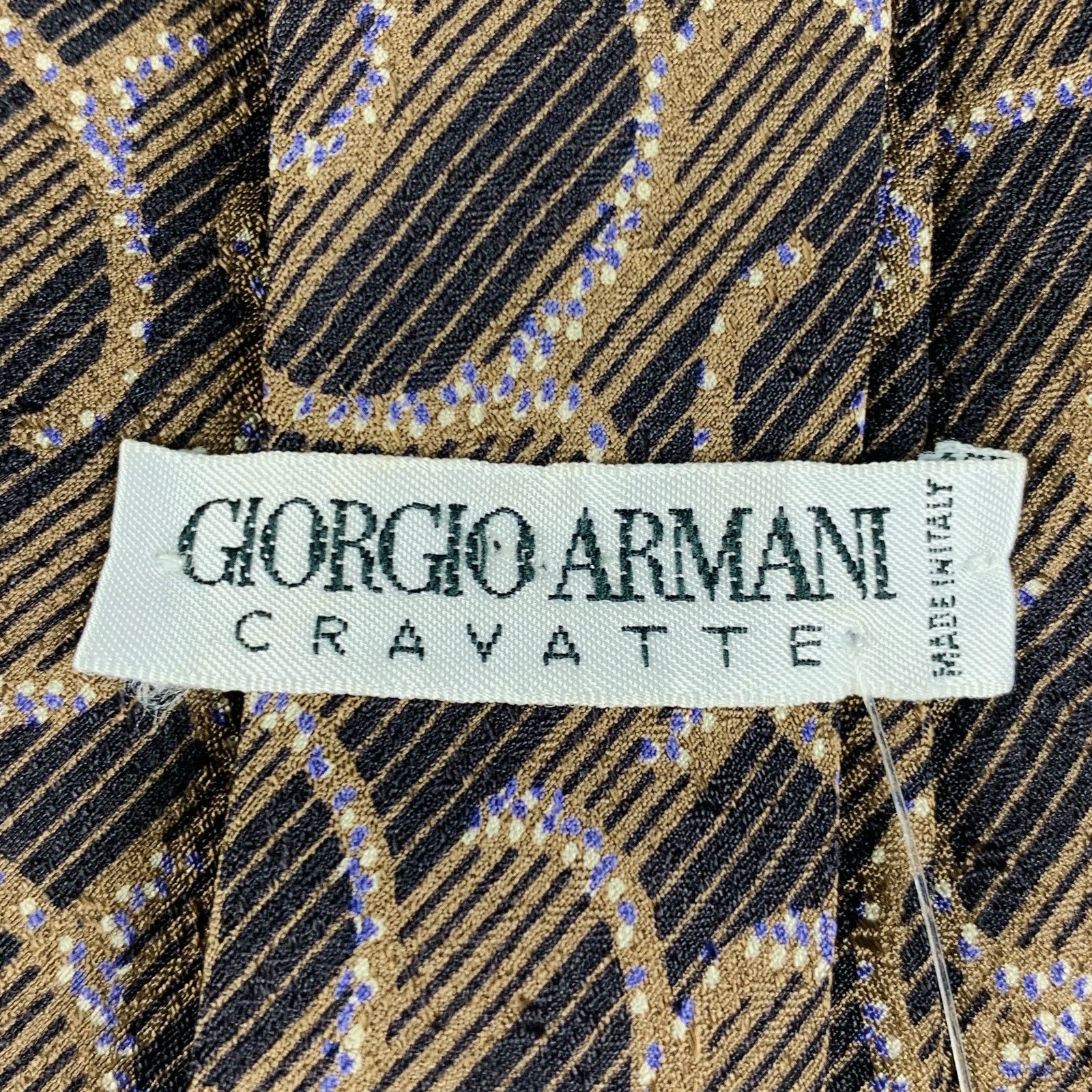Giorgio Armani GIORGIO ARMANI Brown Swirls Silk Tie Size ONE SIZE - 3 Thumbnail