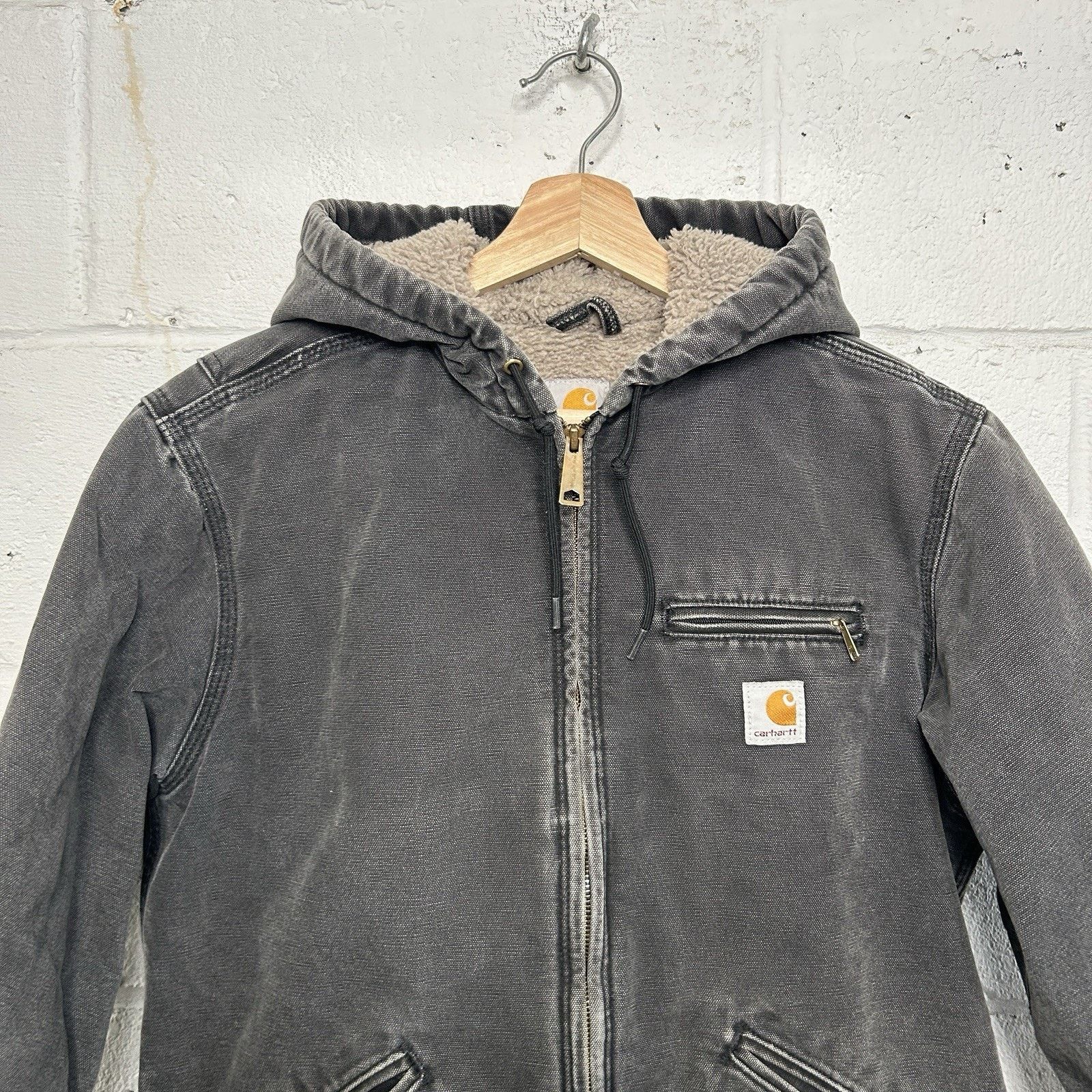 Carhartt Carhartt Sherpa-Lined Hooded Detroit Jacket “Black” WJ141 Size M / US 6-8 / IT 42-44 - 3 Thumbnail