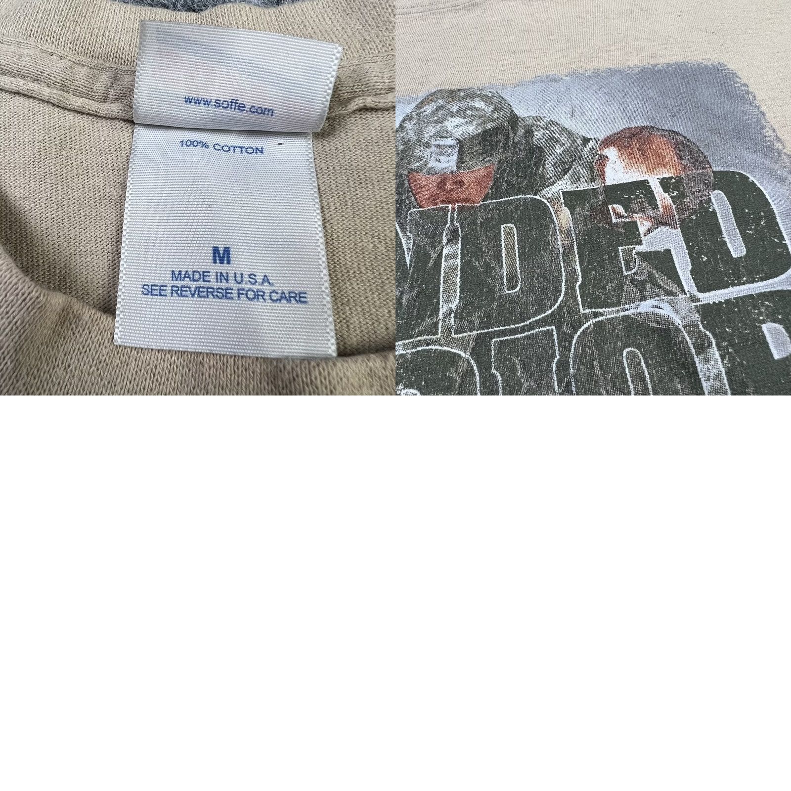 Soffe Wounded Warrior Project Military Beige T-Shirt Adult Medium 100% Cotton Made USA Size US M / EU 48-50 / 2 - 8 Thumbnail