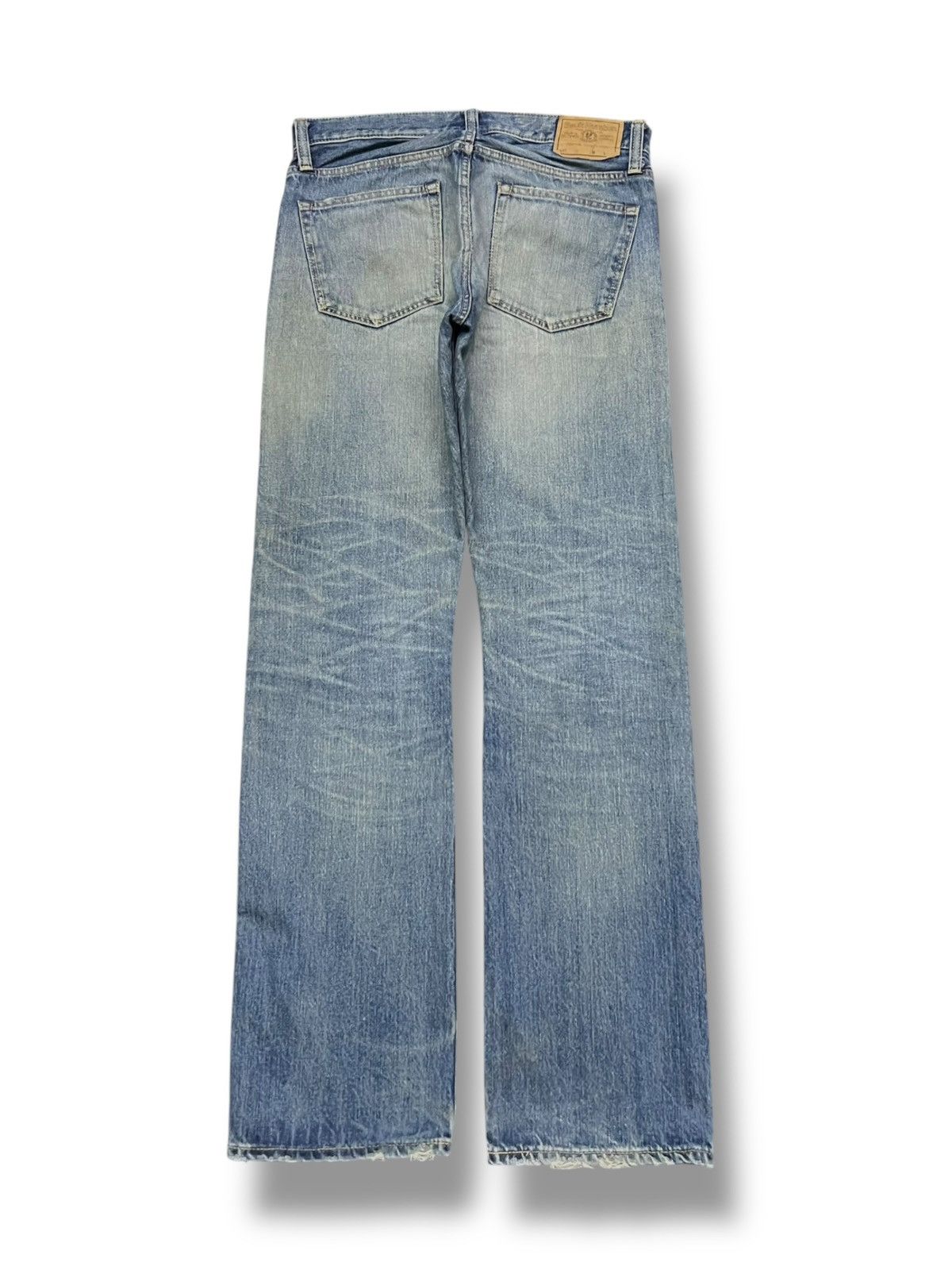 Japanese Brand Vintage Back Number Nippon Japan - Faded Rusty Wash Jeans Size US 33 - 3 Thumbnail