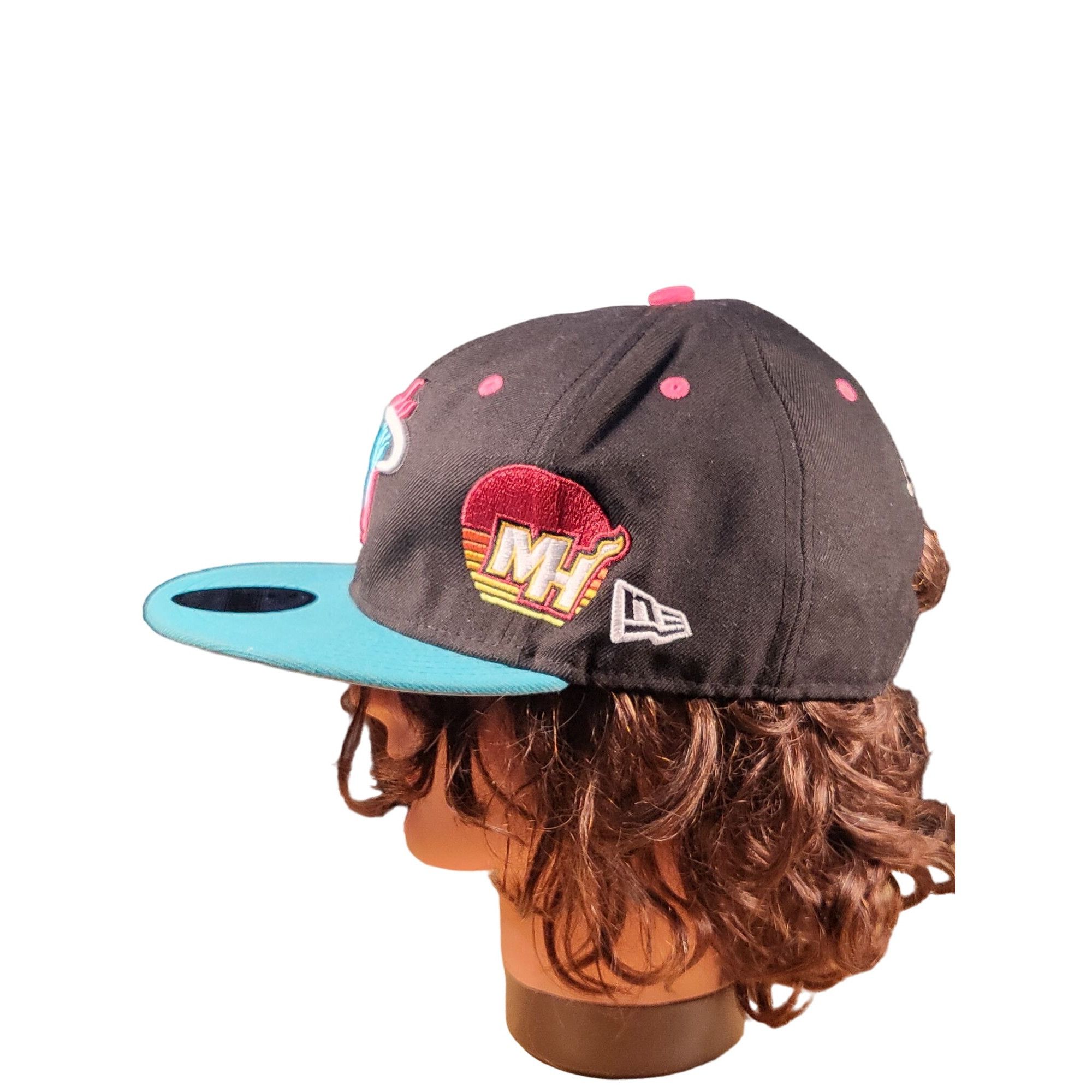 New Era Miami Heat NBA Snapback Hat New Era 9Fifty Graphic Print Bas Size ONE SIZE - 3 Thumbnail