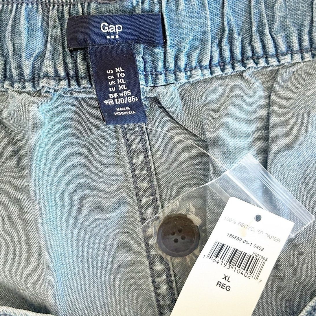 Gap Gap Chambray Lyocell Button Front Skirt Sz XL Size 38" / US 16 / IT 52 - 3 Thumbnail