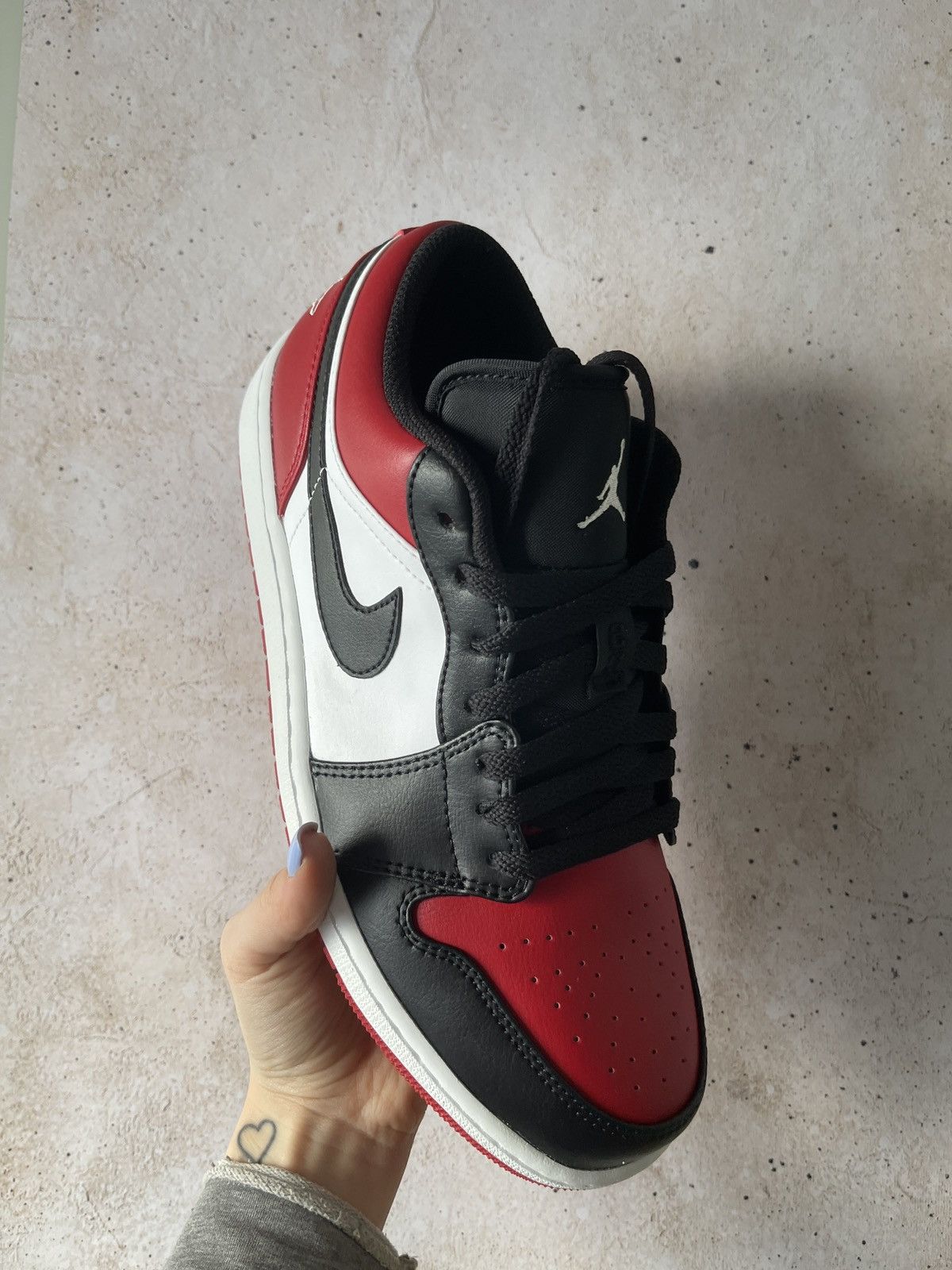 Jordan Brand Jordan 1 Low Bred Toe Size US 9.5 / EU 42-43 - 3 Thumbnail
