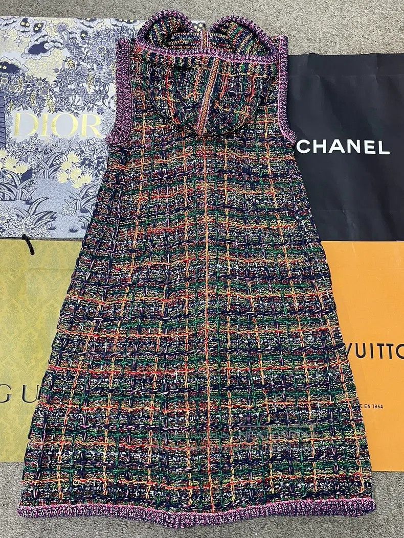 Chanel Chanel Data Centre Series Colourful Woven Long Hooded Vest Size XXS / US 00 / IT 34 - 3 Thumbnail