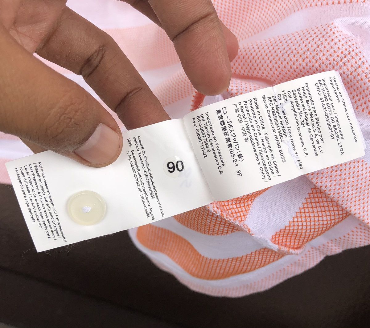 Hugo Boss HUGO BOSS ATHLEISURE Hugo Boss Polo Shirt White & Orange Size US M / EU 48-50 / 2 - 12 Thumbnail