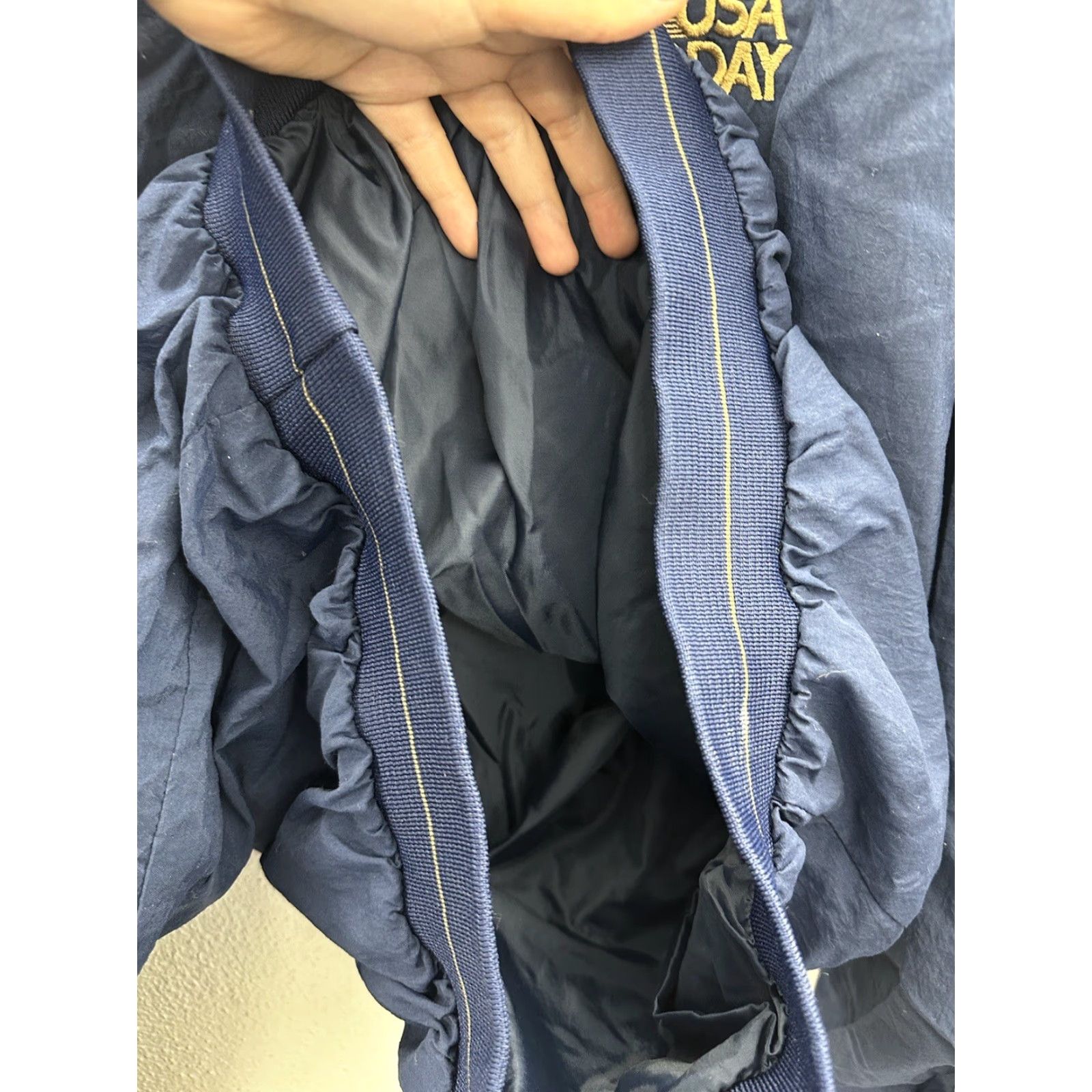 Vintage Swingster Windbreaker Jacket XL Blue USA Today Embroidered Long Sleeve V-Neck Adults Mens Regular Size XL Size US XL / EU 56 / 4 - 5 Thumbnail
