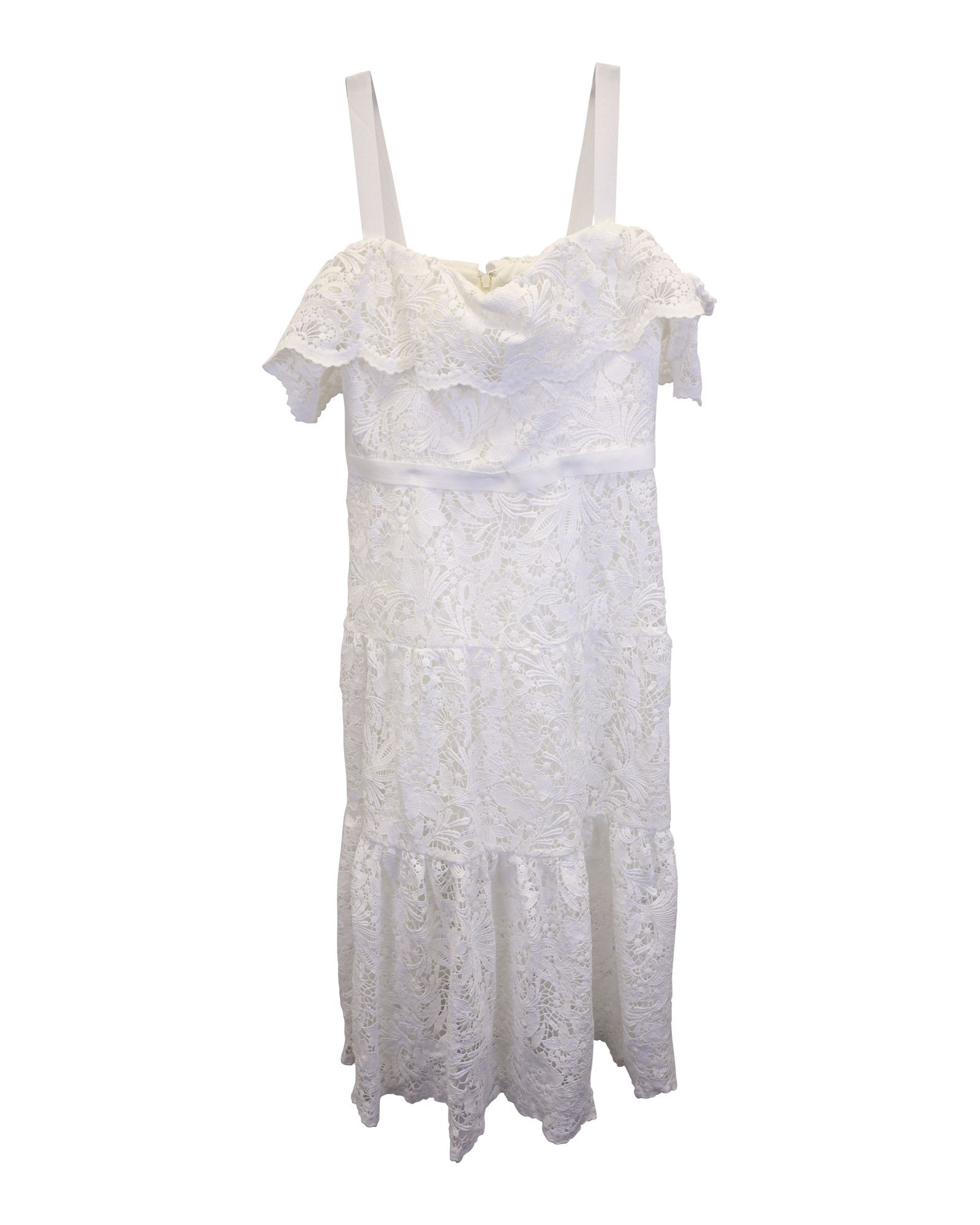 Marc Jacobs Marchesa Notte Off-The-Shoulder Embroidered Lace Cocktail Dr Size XS / US 0-2 / IT 36-38 - 1 Thumbnail