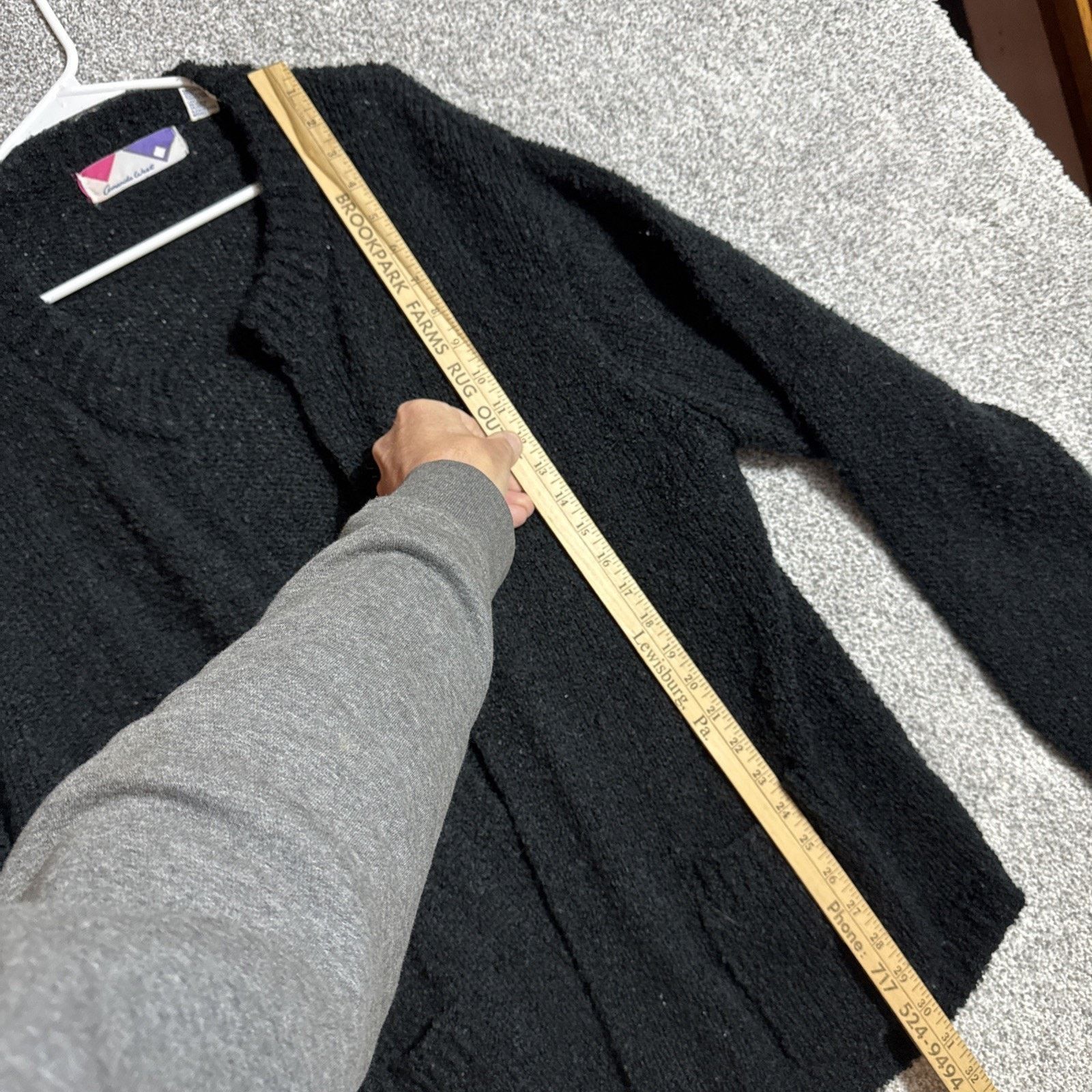 Other Vintage 80s Boucle Knit Cardigan Womens M Warm Dark Academia Size M / US 6-8 / IT 42-44 - 2 Thumbnail