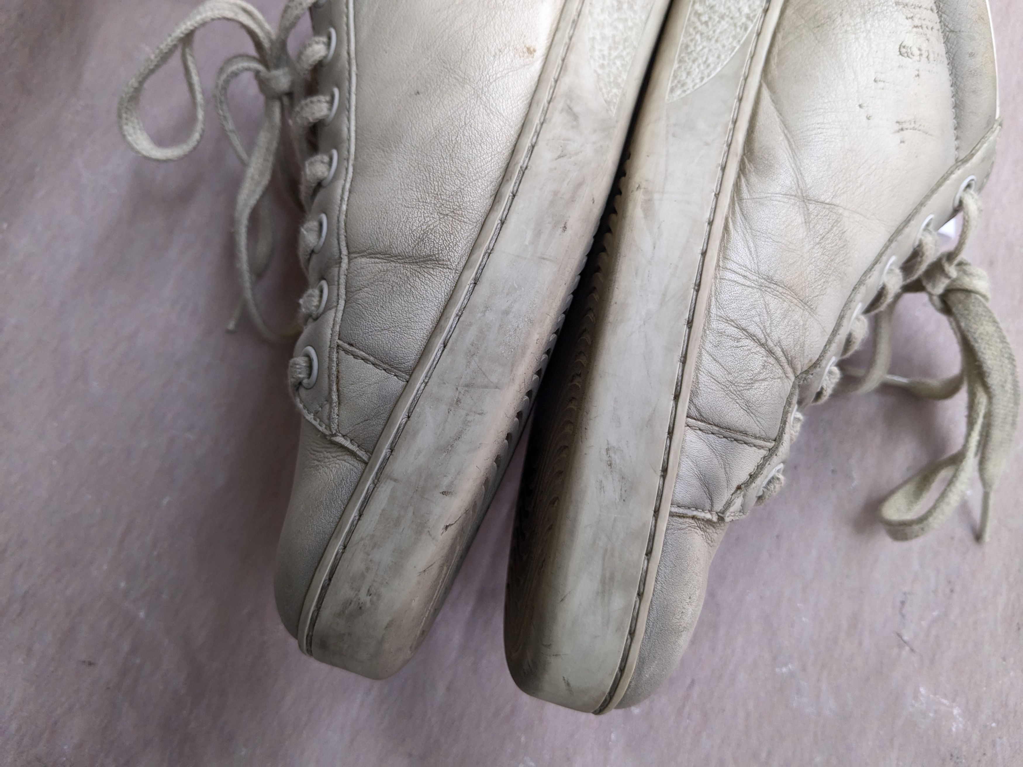 Gucci Gucci Ace Sneakers White 8.5 Distressed Low Tops Leather Size US 8.5 / EU 41-42 - 13 Thumbnail