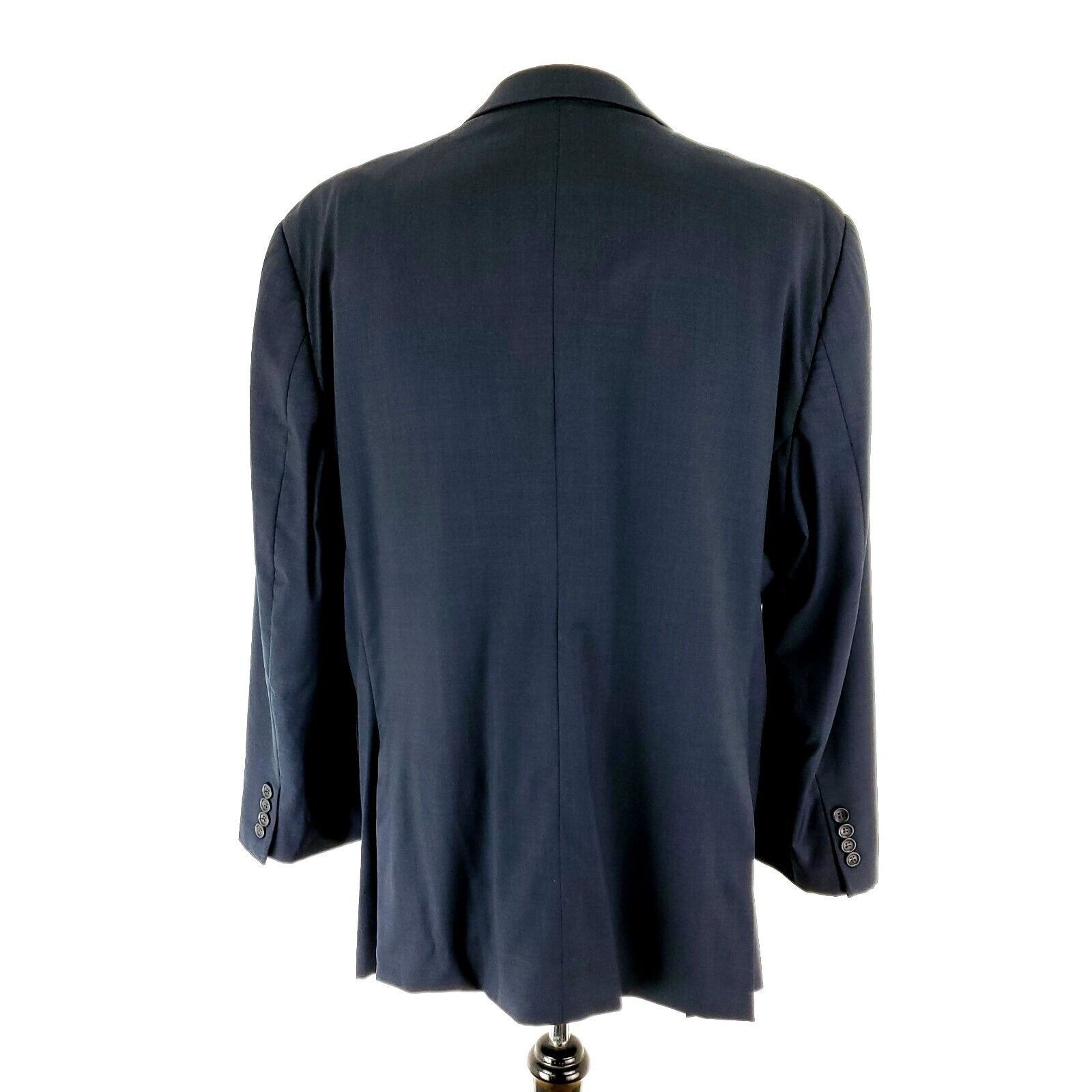 Pronto Uomo Pronto Uomo Platinum Wool 2 Button Blazer 44S Blue Sharkskin Size 44S - 5 Thumbnail