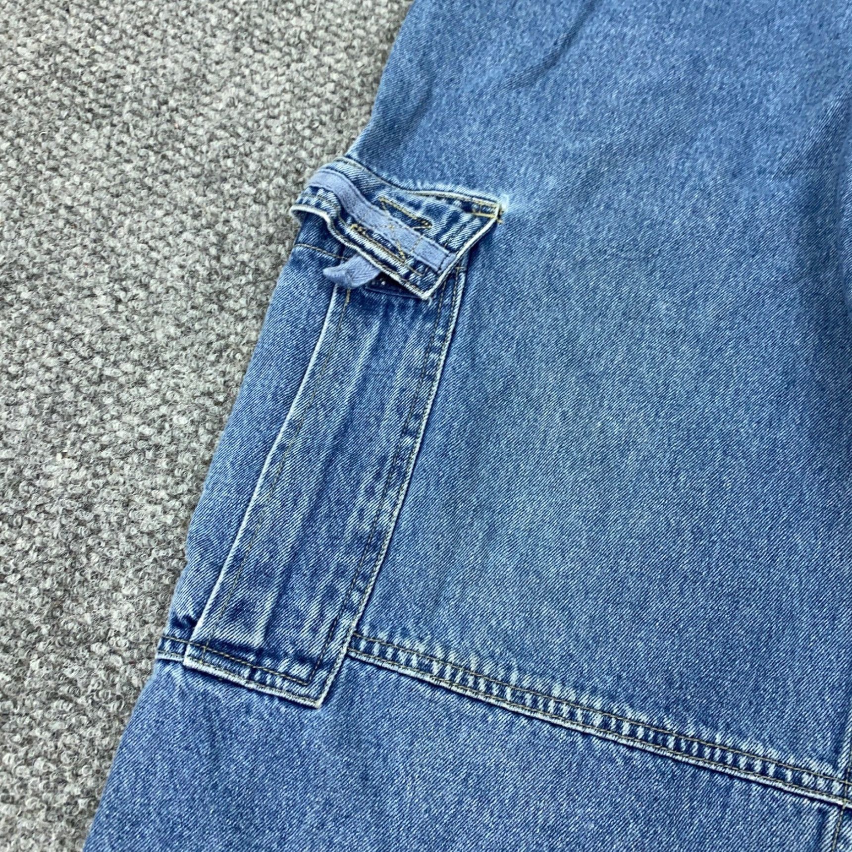 Vintage VINTAGE Fargo Jeans Mens 33x29 Baggy Denim Blue Grunge Hip Hop Y2K Size US 33 - 5 Thumbnail