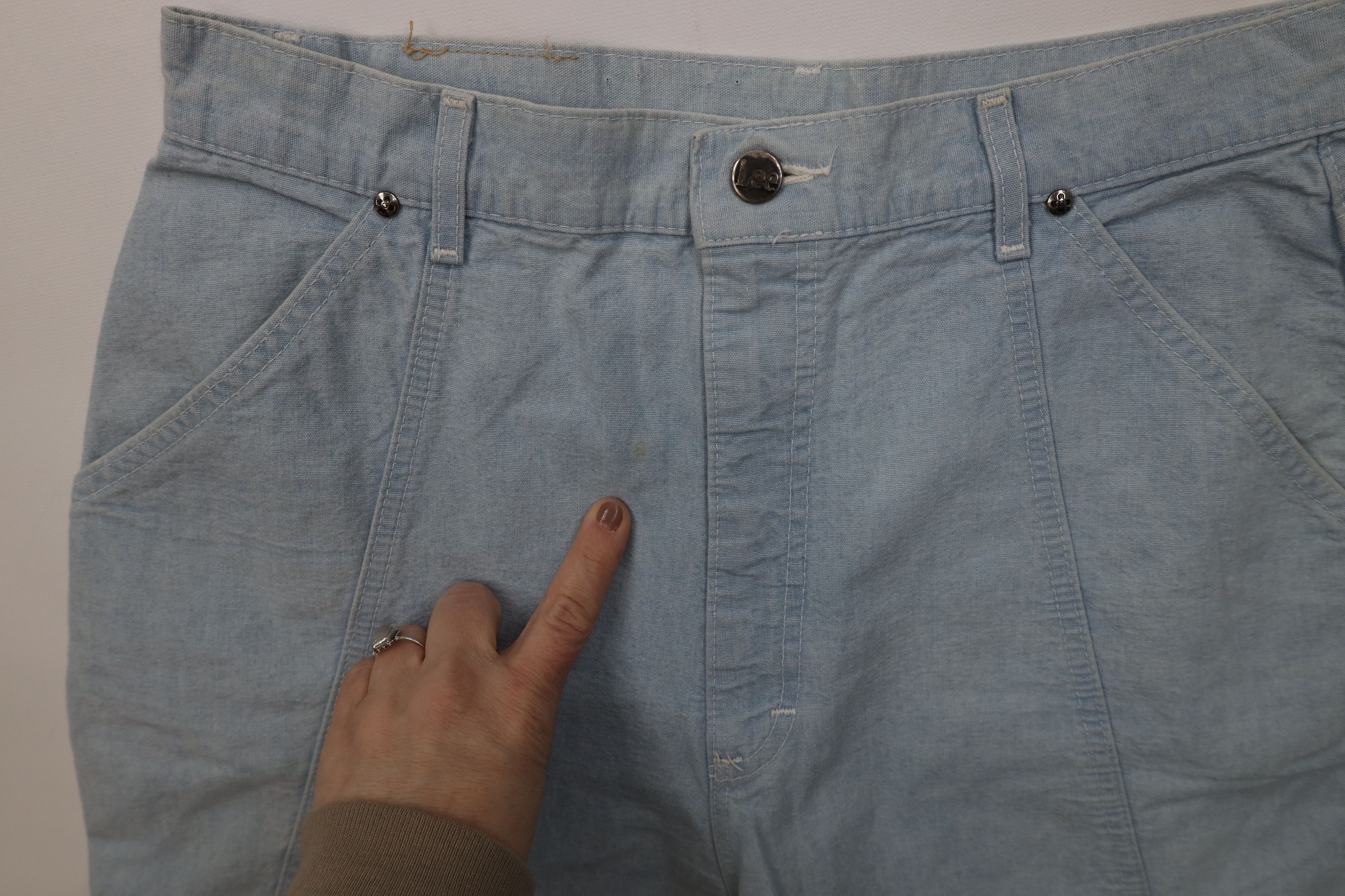 Lee Vintage 70s 80s Lee Relaxed Tapered Leg Jeans Blue USA Size 38" / US 16 / IT 52 - 8 Thumbnail