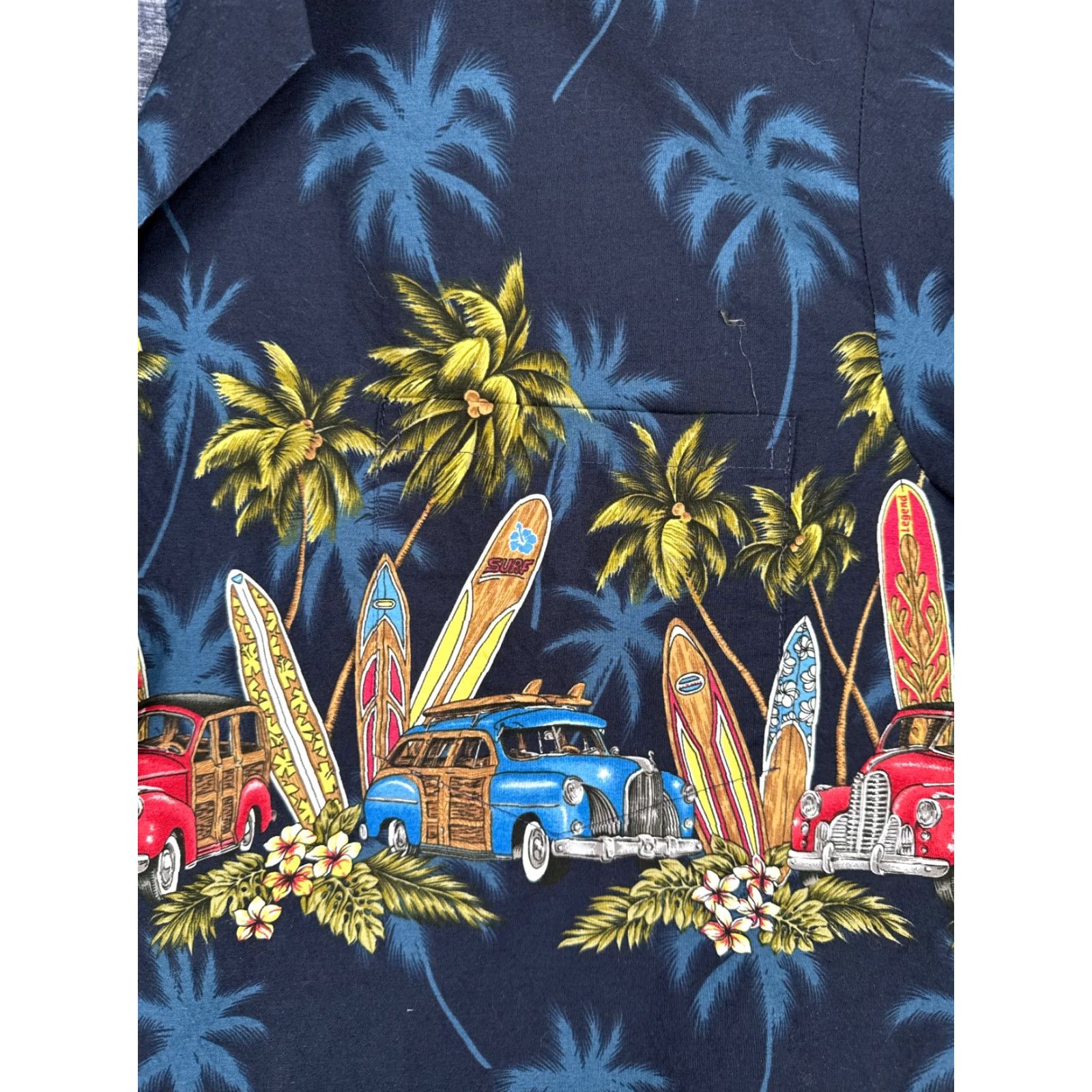 Vintage Pacific Legend Shirt Men 3XL Blue Floral Hawaiian Cars Sleeve Short Button-Up Collar Spread Vintage: No Size US XXL / EU 58 / 5 - 6 Thumbnail