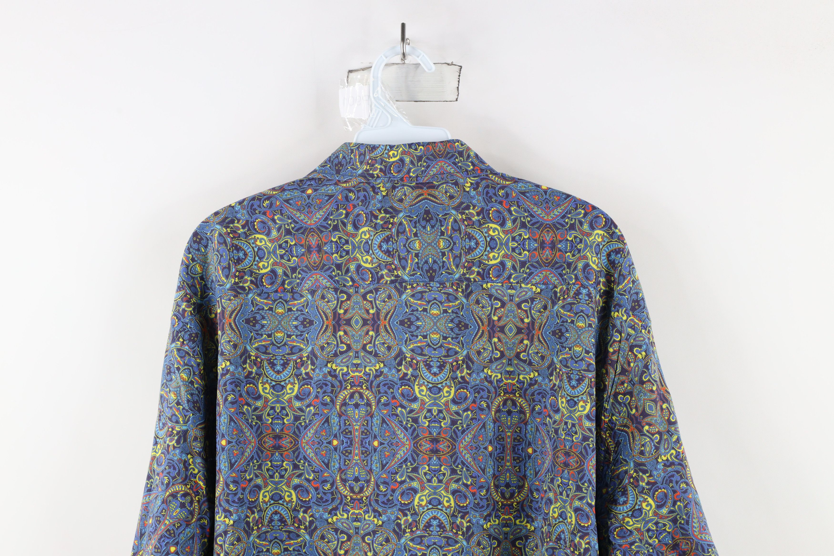 Vintage David Smith Australia Geometric Flip Cuff Button Shirt Size US XXL / EU 58 / 5 - 12 Thumbnail