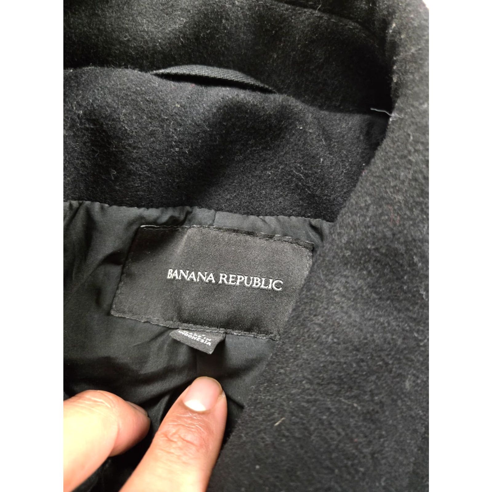 Banana Republic Banana Republic Overcoat Mens Medium Black Wool Blend Lined Car Coat Size US M / EU 48-50 / 2 - 6 Thumbnail