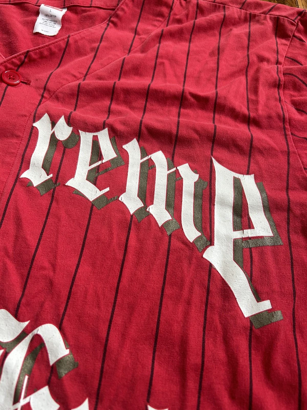 Supreme Red Supreme 2019 Love Hate Baseball Jersey Size Large FW19 Size US L / EU 52-54 / 3 - 5 Thumbnail