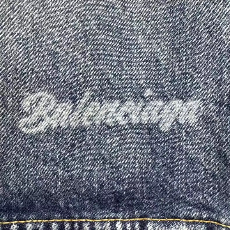 Balenciaga Balenciaga Blue full print logo denim jacket Size US S / EU 44-46 / 1 - 5 Thumbnail