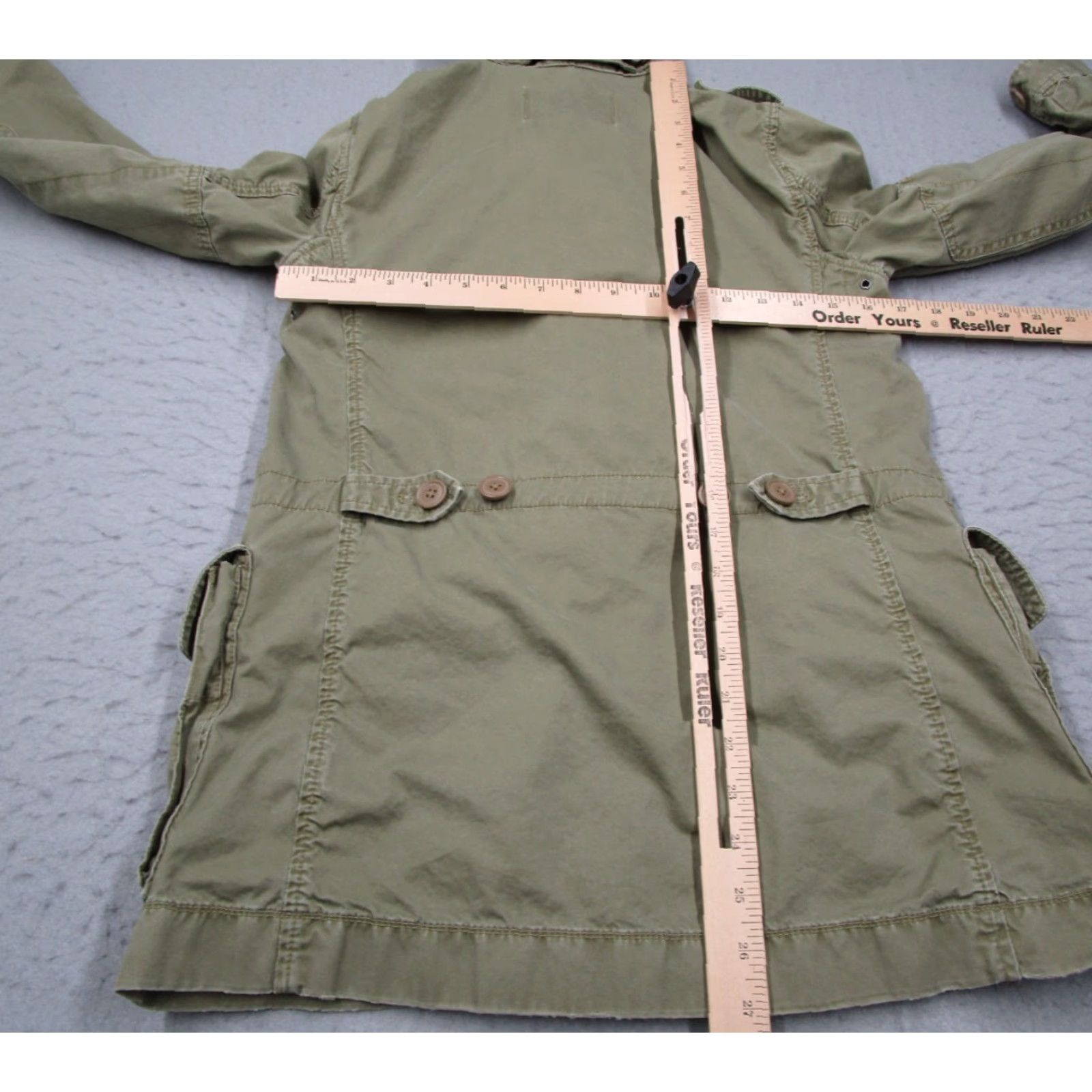J.Crew VINTAGE J.CREW Women's Jacket XS Green Military Utility Full Zip Hood Bohemian City Outdoor Size XS / US 0-2 / IT 36-38 - 7 Thumbnail