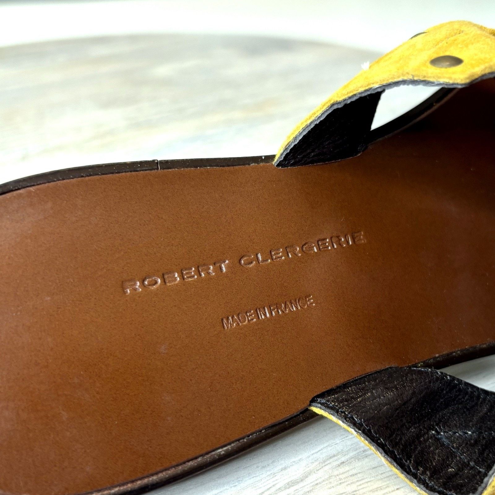 Robert Clergerie Robert Clergerie Yellow Suede Sandals Women’s Size 7.5 Size US 7.5 / IT 37.5 - 10 Thumbnail