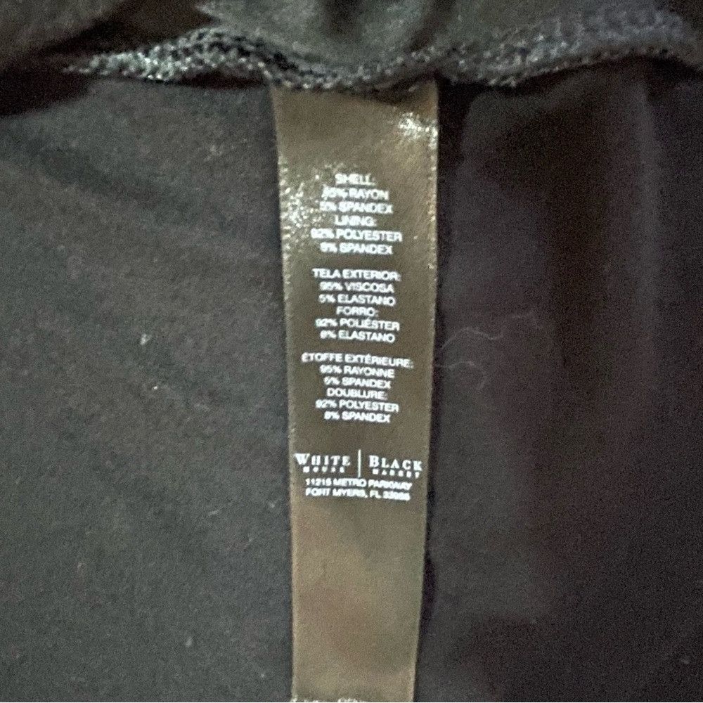 White House Black Market White House Black Market Black 3/4 Sleeve Pleated Front Blo Size L / US 10 / IT 46 - 8 Thumbnail