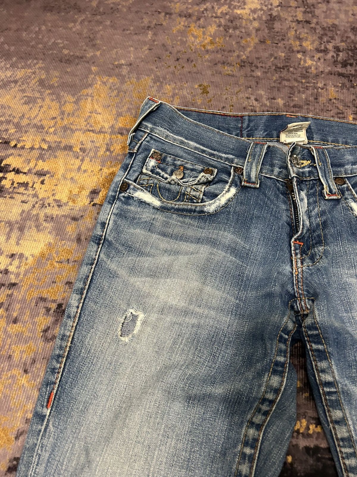 True Religion Vintage True Religion Distressed Flare Jeans Size US 31 - 9 Thumbnail