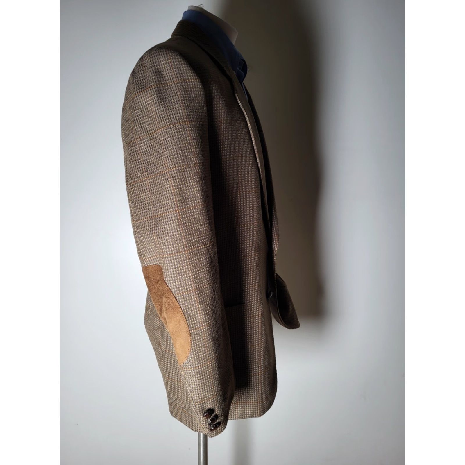Vintage twenty four collection Sport Coat Jacket Wool Tweed Brown 44R Mens Notch Lapel Single-Breasted Two-Button Check Fleck 56 EU New Without Tags Size US S / EU 44-46 / 1 - 5 Thumbnail
