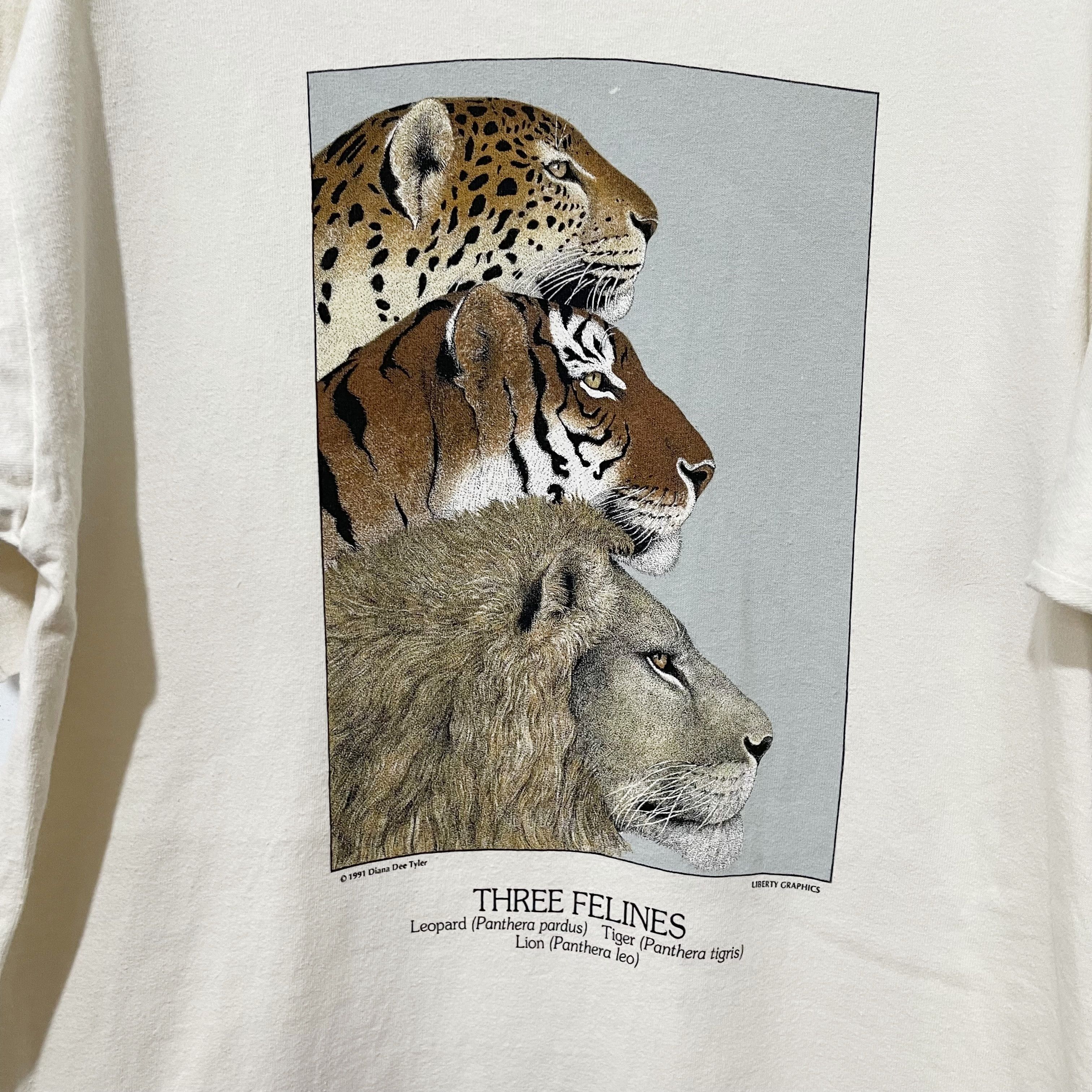 Vintage Vintage 1991 Diana Dee Tyler Three Felines T-Shirt Size US L / EU 52-54 / 3 - 2 Thumbnail