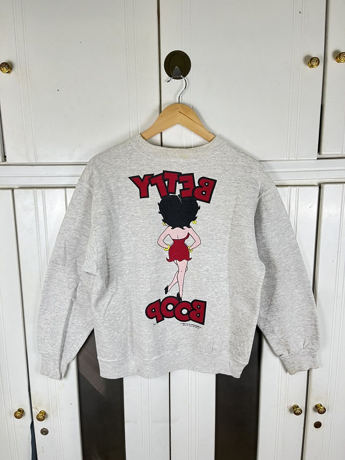 Cartoon Network × Vintage Vintage 90s Betty Boop Mirror Sweatshirt Size US M / EU 48-50 / 2 - 3 Thumbnail