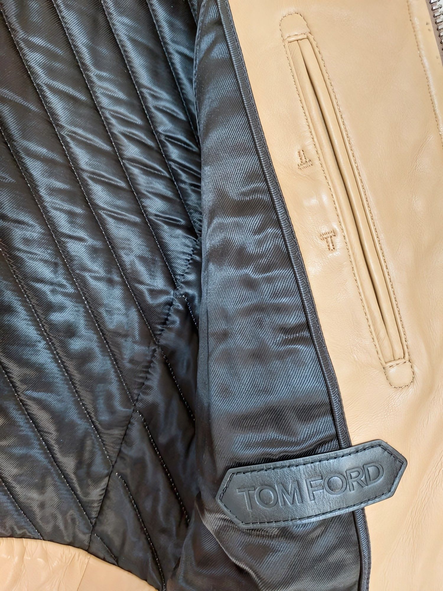 Tom Ford QUILTED LEATHER BIKER JACKET Size US M / EU 48-50 / 2 - 4 Thumbnail