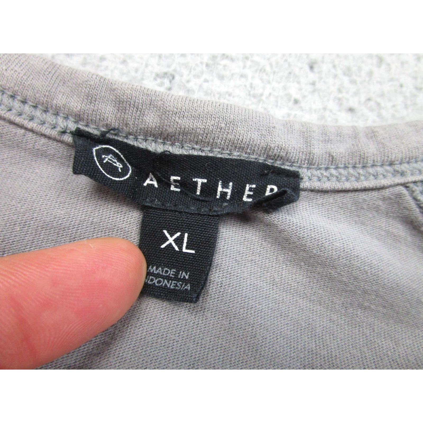 Vintage Aether Shirt Mens XL Gray Long Sleeve Supima Cotton Henley Tee Crewneck Casual Size US XL / EU 56 / 4 - 5 Thumbnail