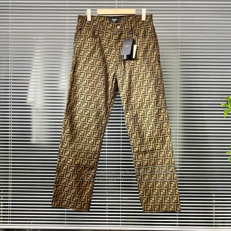 Fendi Fendi Denim Pants Casual Pants with Double F Monogram Prin Size US 32 / EU 48 - 1 Thumbnail