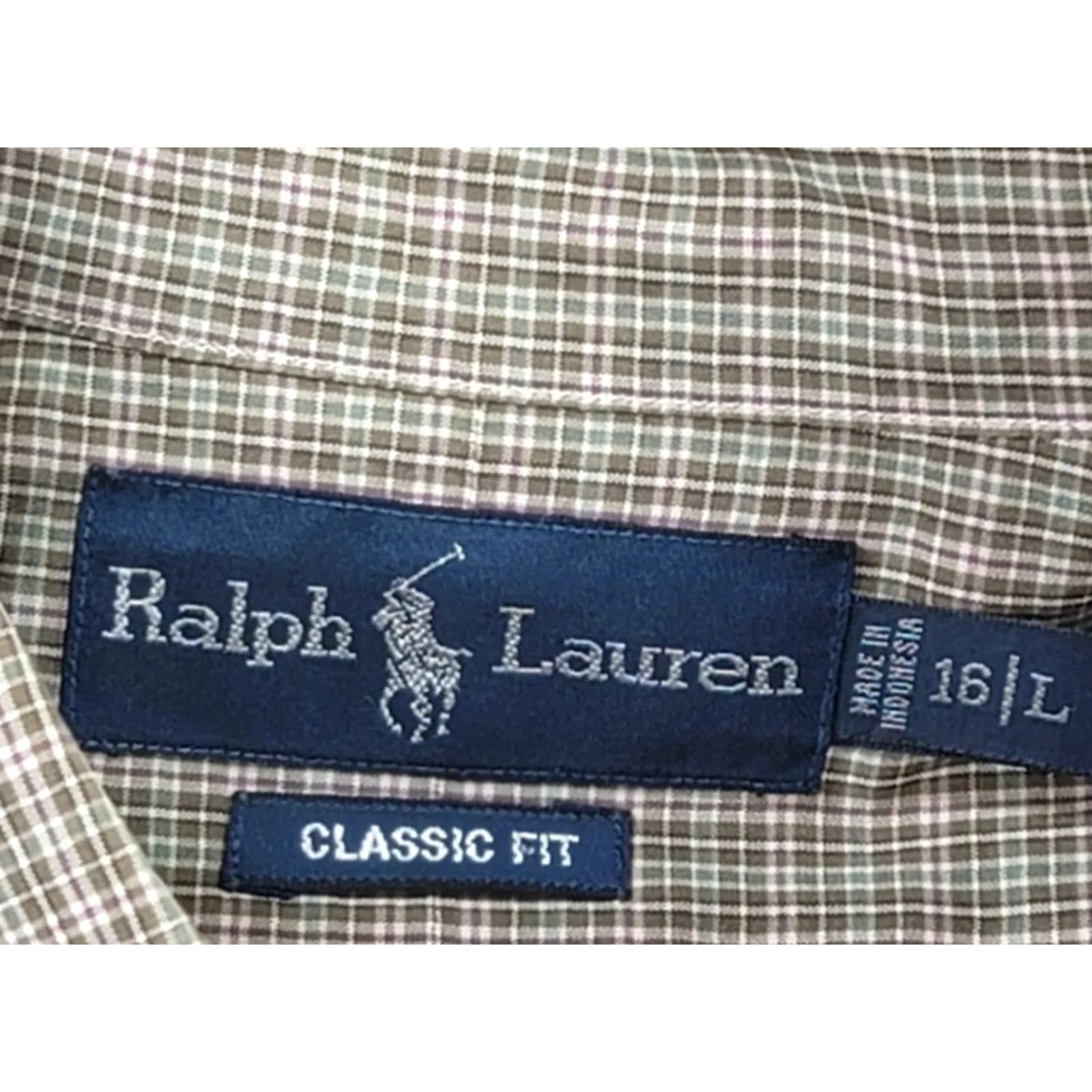 Polo Ralph Lauren Polo Ralph Lauren Button-Up Shirt Mens L Olive Green Plaid Button-Front Classic Knit Cotton Multicolor 90s Theme Size US L / EU 52-54 / 3 - 5 Thumbnail