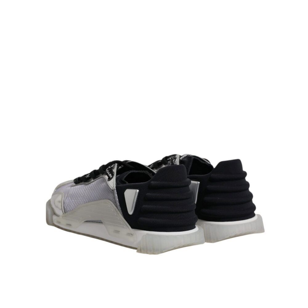 Dolce & Gabbana Dolce & Gabbana Silver Black Nylon NS1 Low Top Sneakers Shoe Size US 8.5 / EU 41-42 - 5 Thumbnail