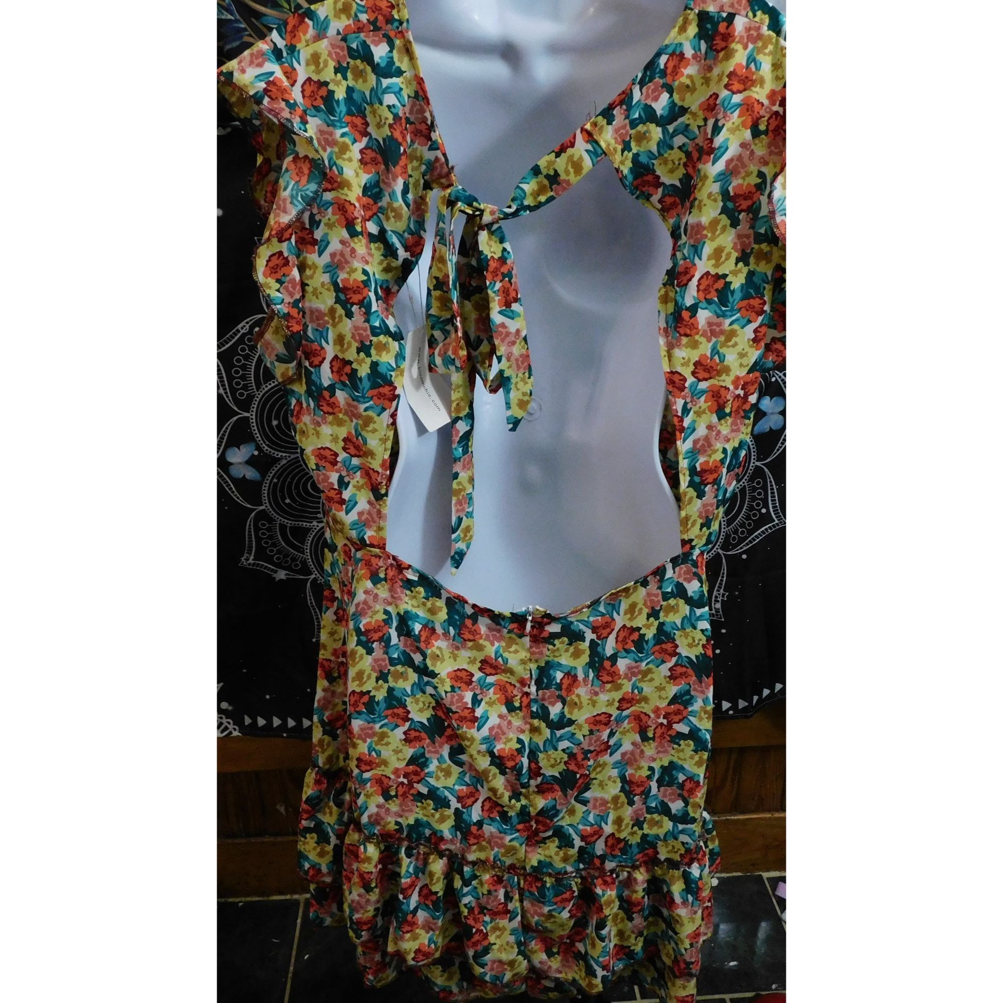 Other Bloom Chic Floral Open Back Dress Size 14 US Size XL / US 12-14 / IT 48-50 - 2 Thumbnail