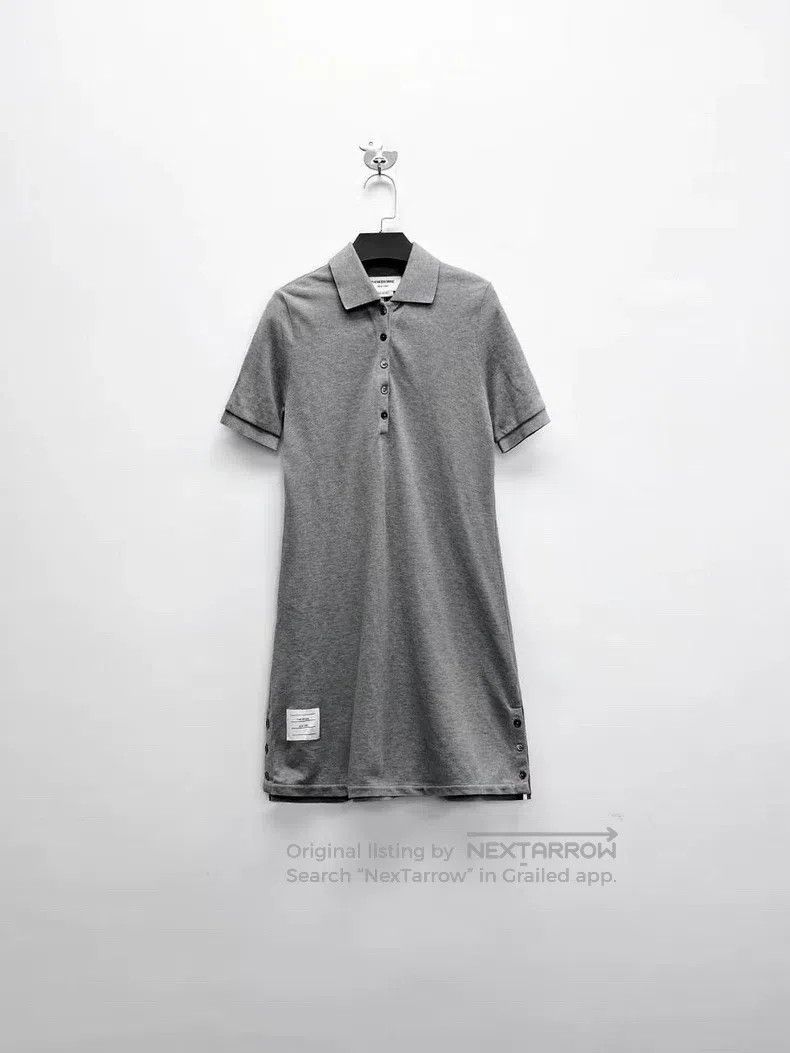 Thom Browne Thom Browne Gray with a colored stripe French polo dress Size XS / US 0-2 / IT 36-38 - 1 Thumbnail