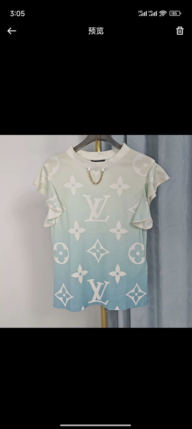 Louis Vuitton LV Monogram Gradient Chain Short Sleeve - dmc Size US S / EU 44-46 / 1 - 1 Thumbnail