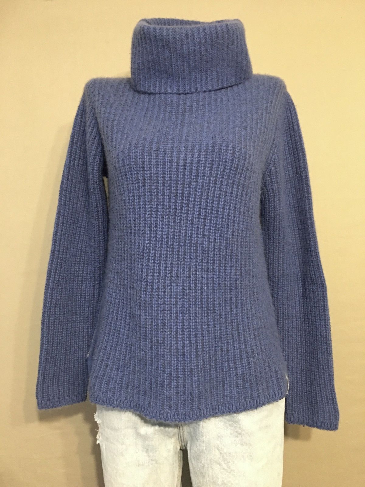 Other Henry Christ Hamburg Blue Cotton Cashmere Knit Sweater Size M / US 6-8 / IT 42-44 - 3 Thumbnail