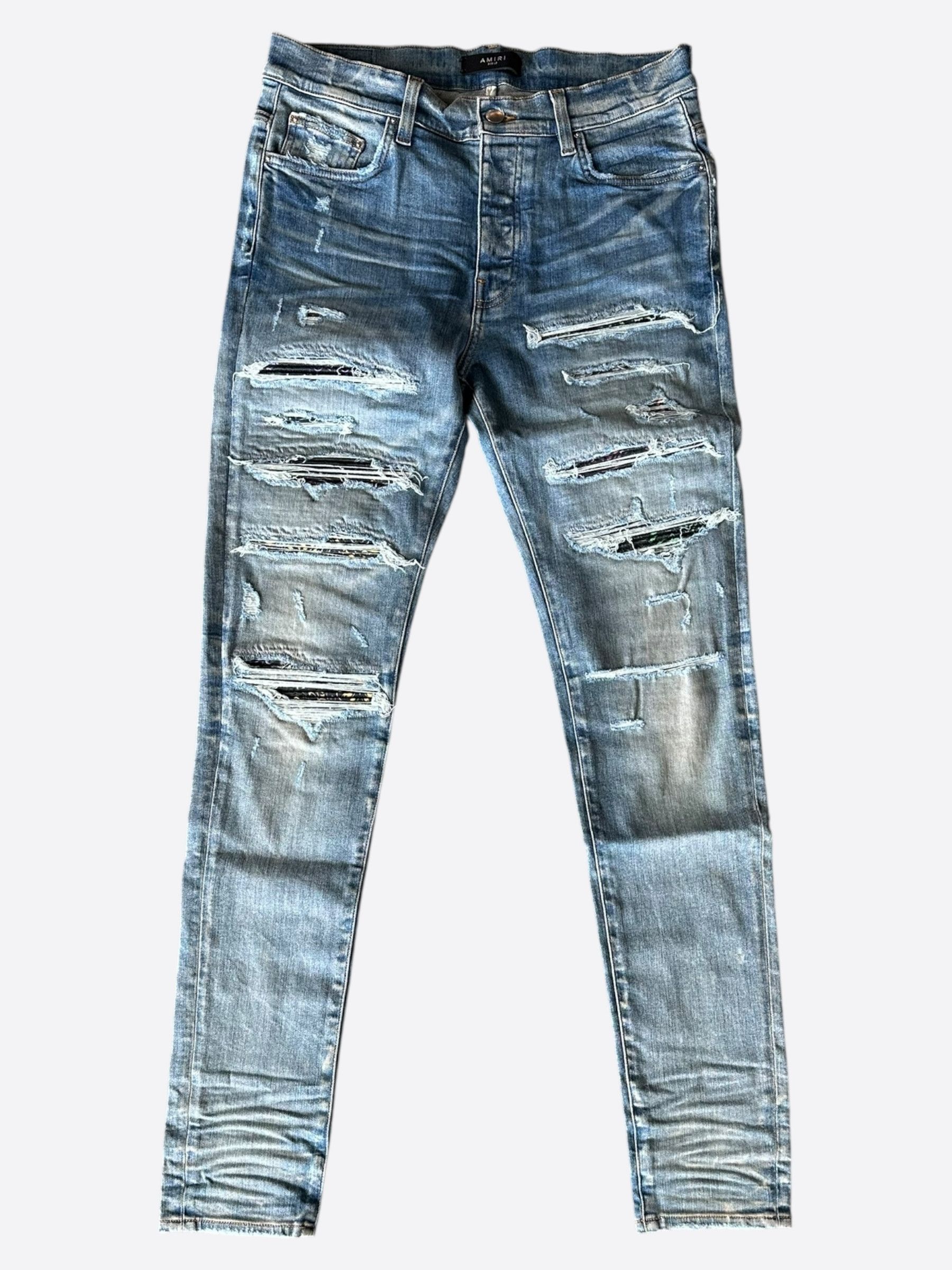 Amiri Amiri Clay Indigo Rainbow Bandana Patch Thrasher Jeans Size US 36 / EU 52 - 1 Thumbnail