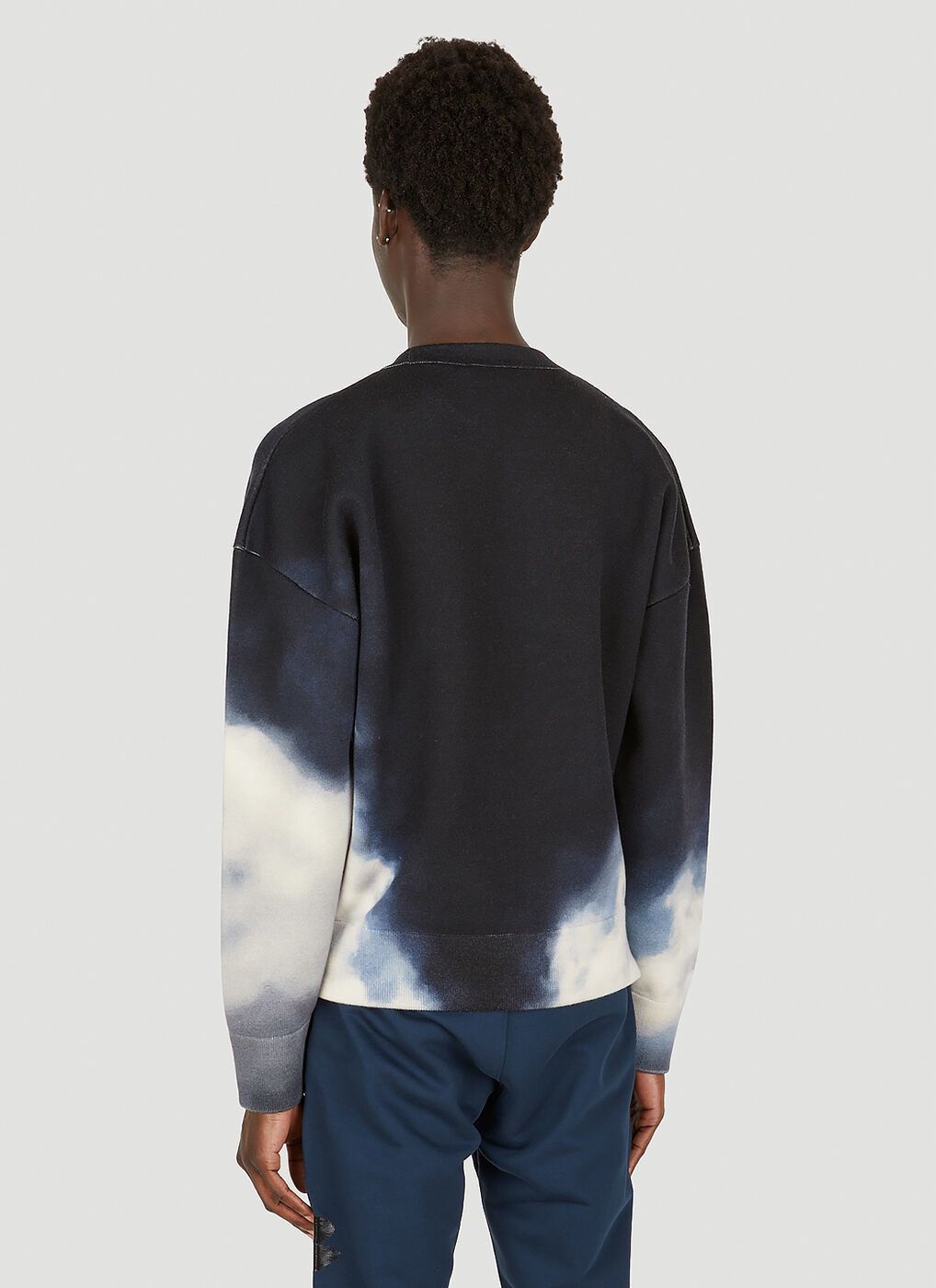 Alexander McQueen o1y1024 Sweater in Midnight Blue/White Size US XL / EU 56 / 4 - 4 Thumbnail
