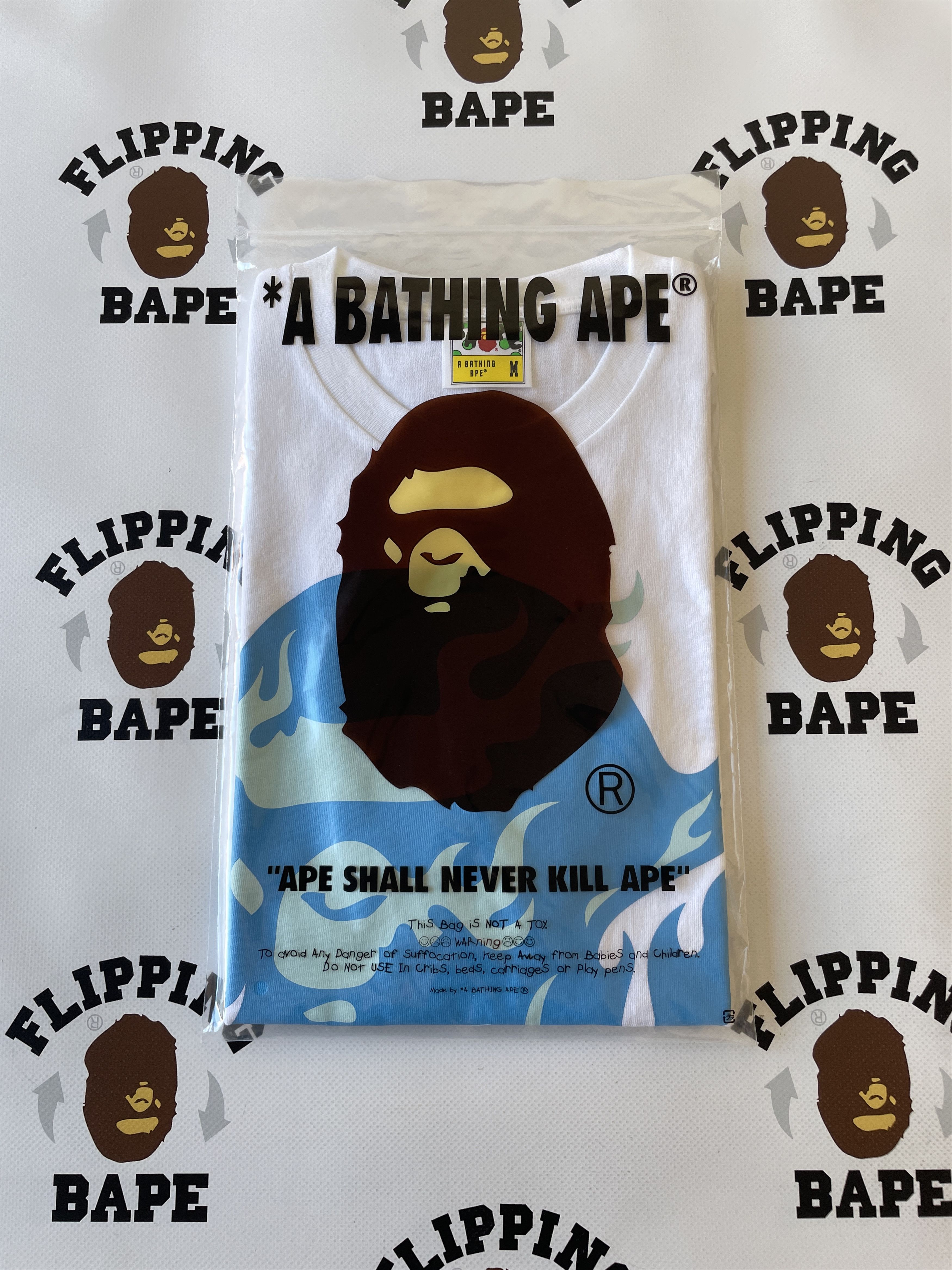 Bape BAPE FLAME APE HEAD TEE Size US L / EU 52-54 / 3 - 8 Thumbnail