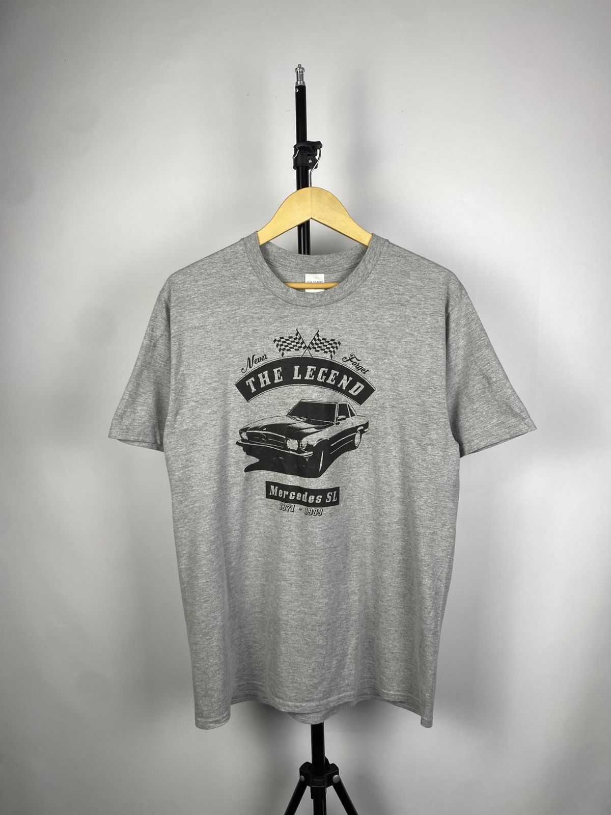 Mercedes-Benz × Vintage VINTAGE 90's The Legend MERCEDES BENZ SL Logo T Shirt Size US L / EU 52-54 / 3 - 1 Thumbnail