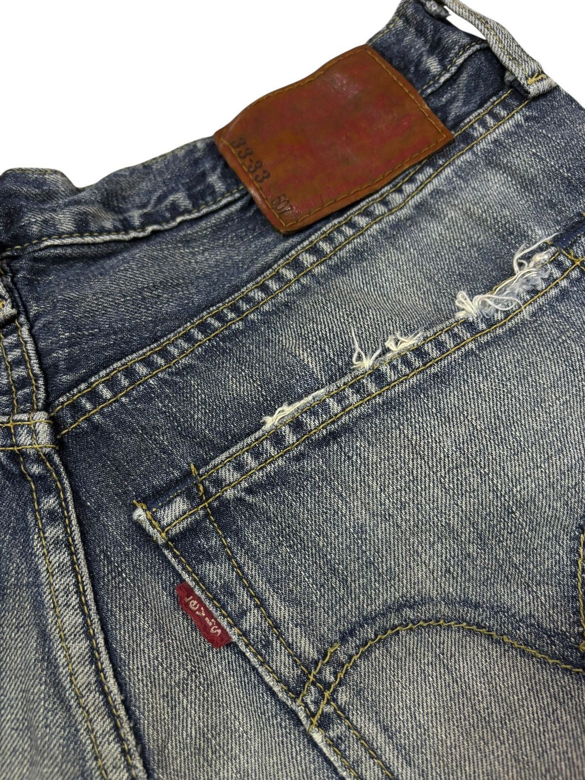 Levi's Vtg 90s Levis 507 Distressed Jeans Size US 32 / EU 48 - 6 Thumbnail