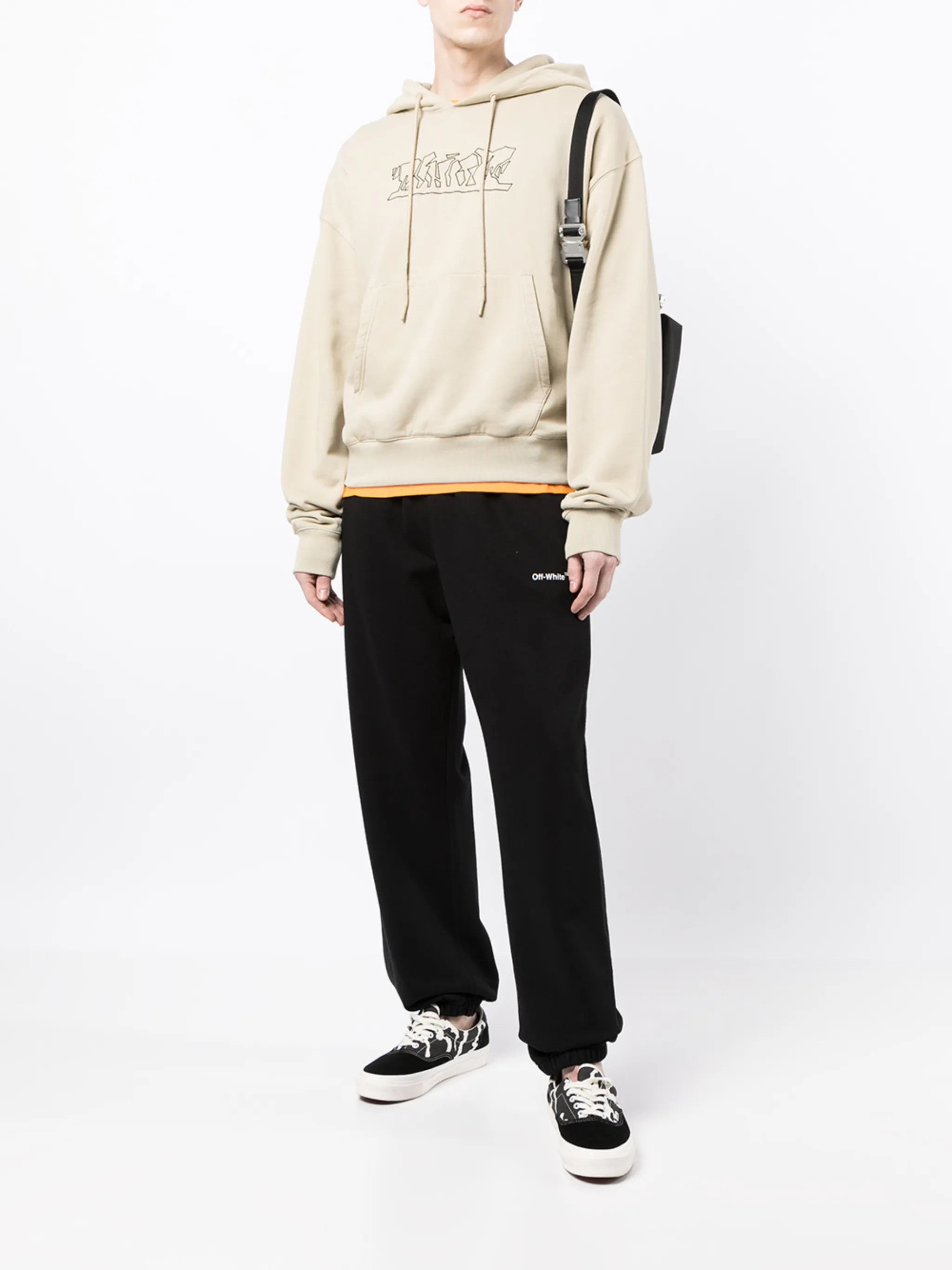 Off-White o1gr1nt0125 Figure Of Speech Over Hoodie in Beige Size US XXS / EU 40 - 2 Thumbnail