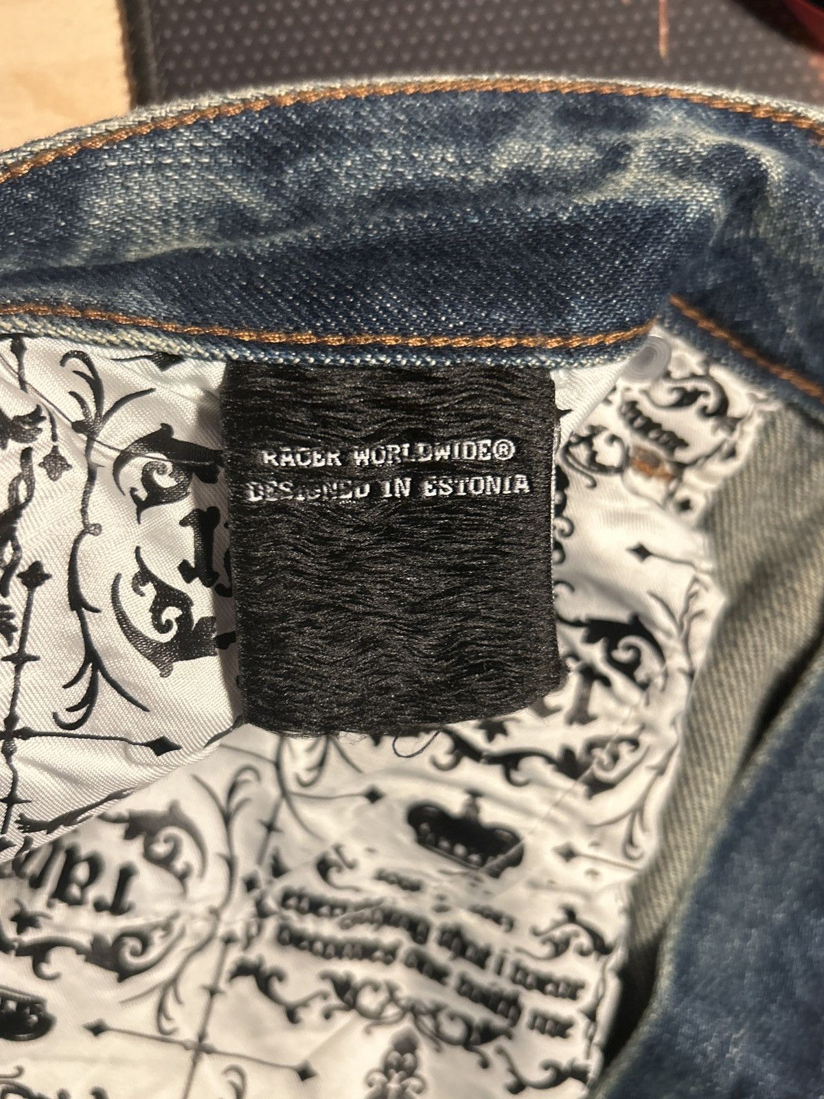 Racer worldwide distressed jeans